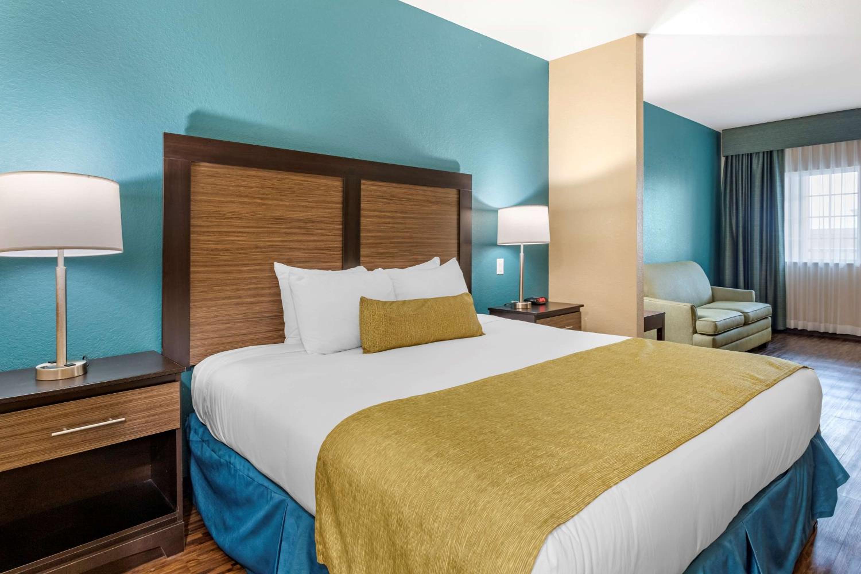 King Suite with Roll - In Shower - Mobility Access at Best Western Plus Galveston Suites in Galveston