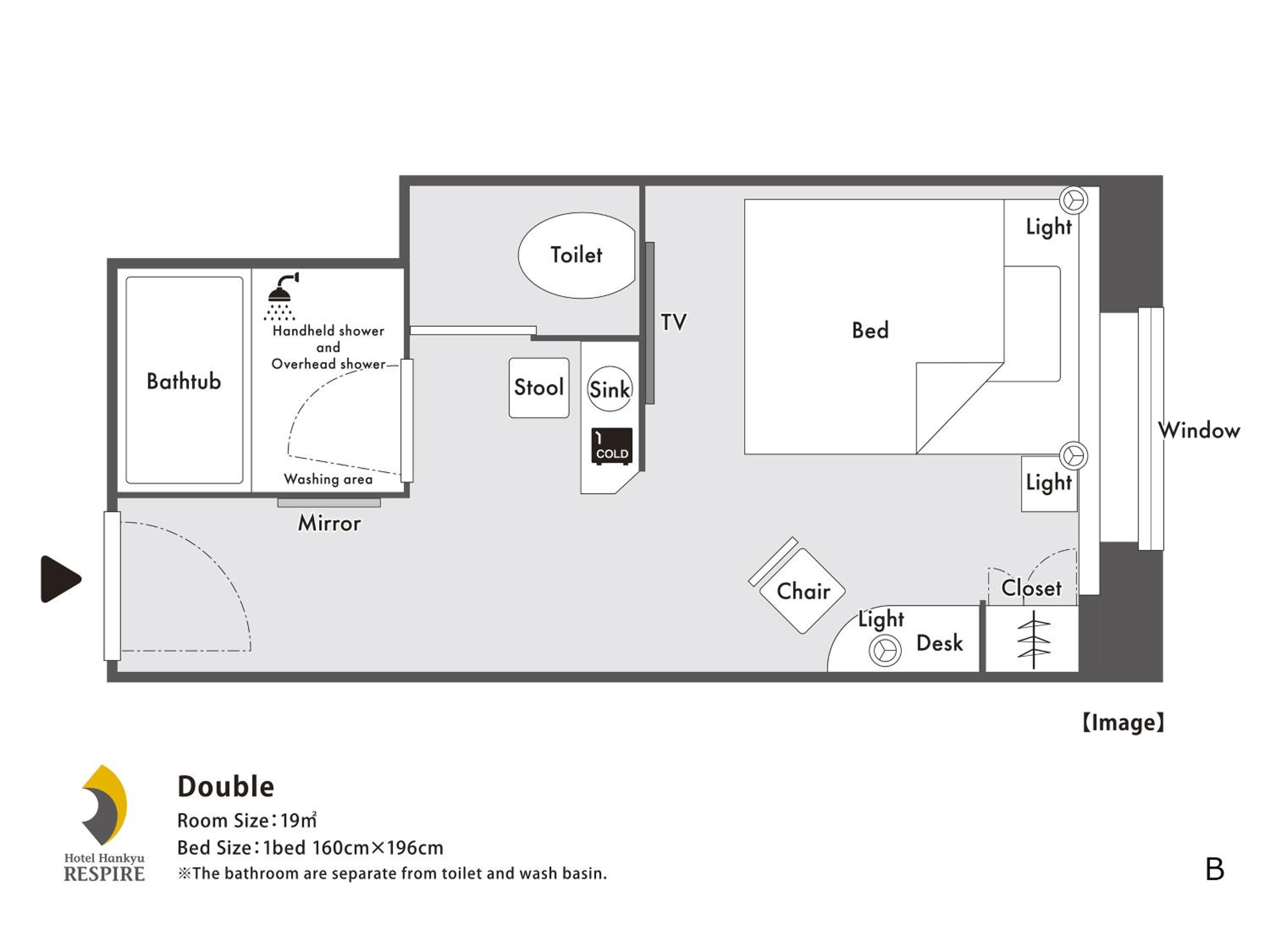 Double Room (13th-23rd Floor) - Non-Smoking - Single Use - Photo 3