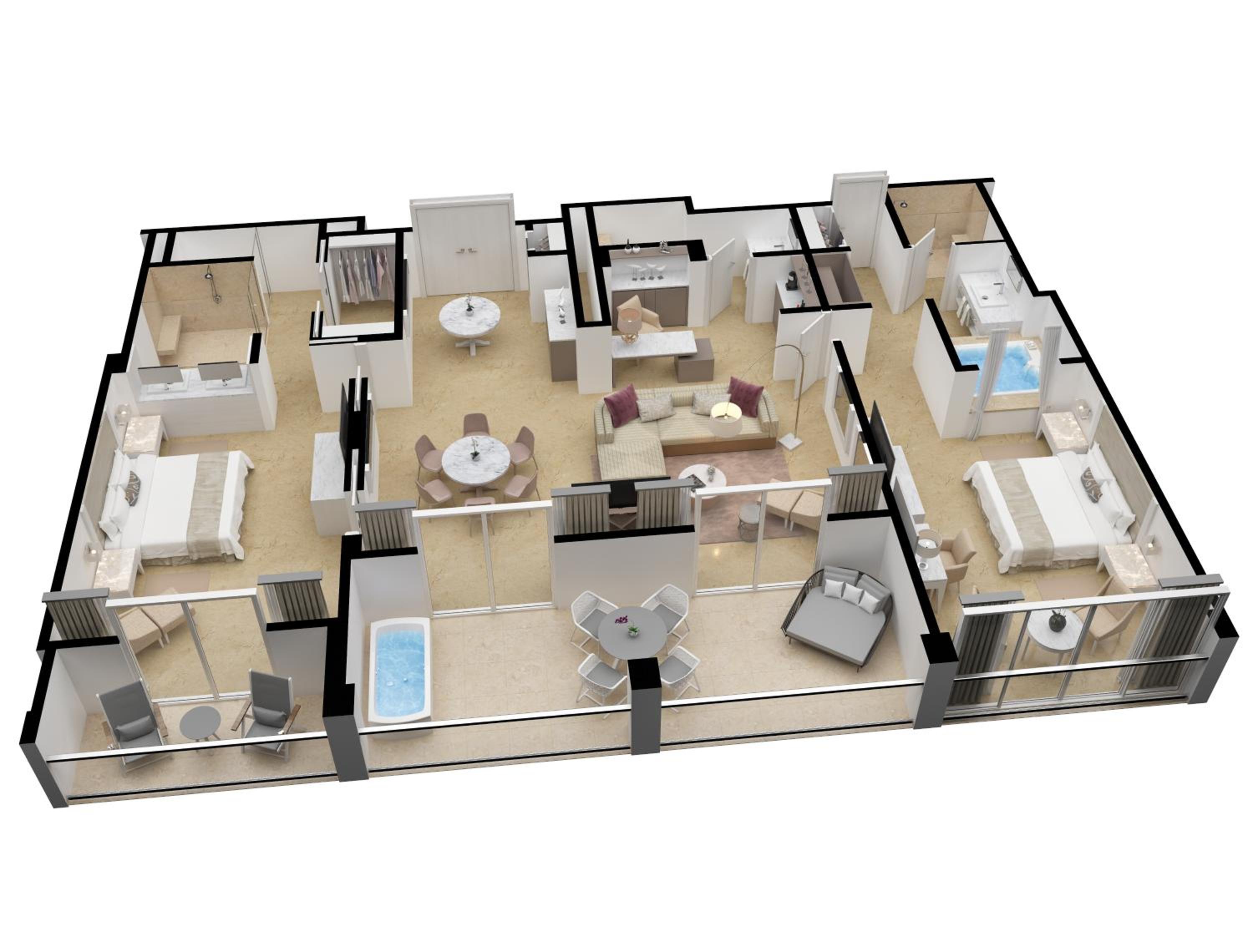 Royale Two Bedroom Presidential Suite Ocean Front photo 2