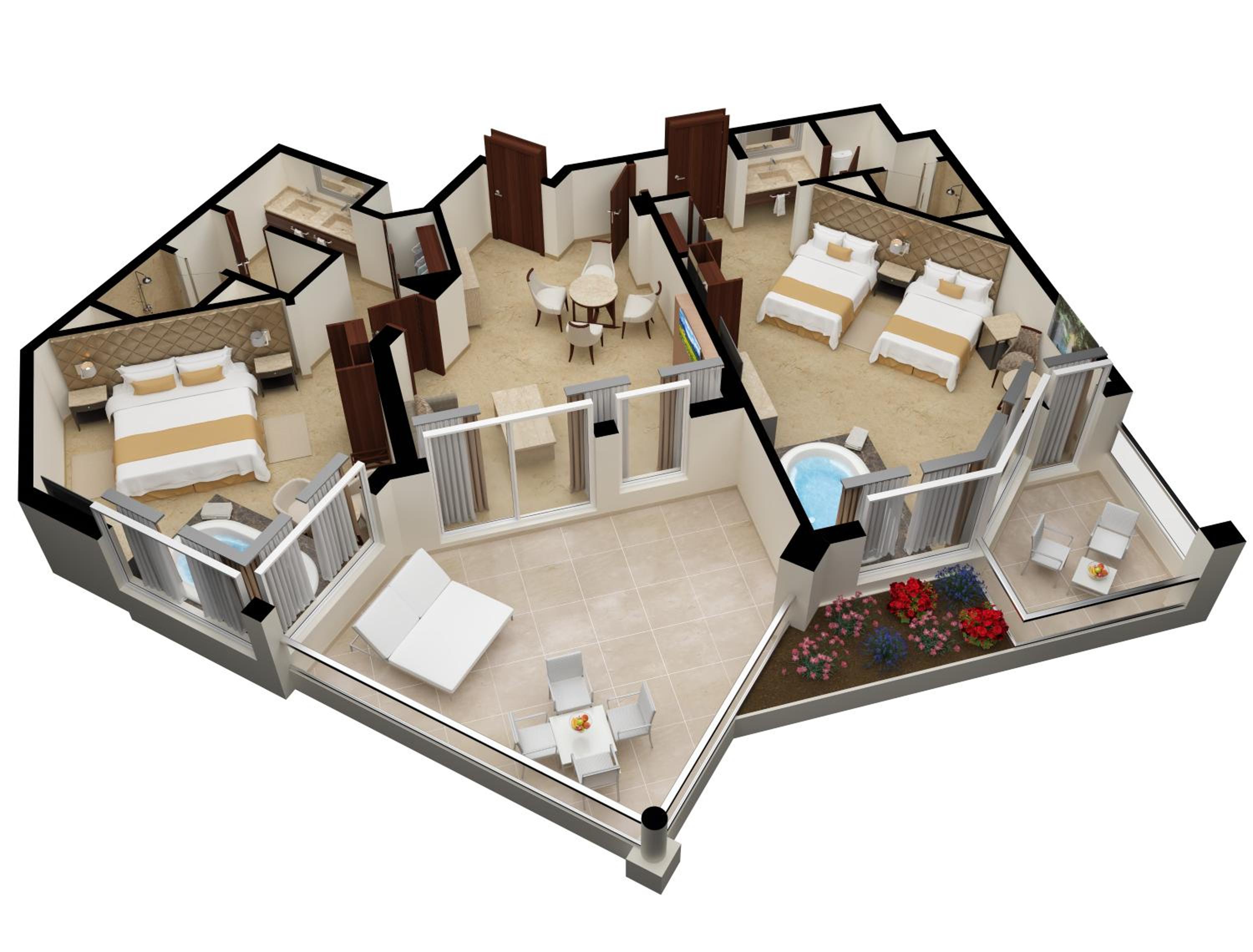 Superior Two Bedroom Presidential Suite Golf Course - Kids & Teens Free thumbnail 5