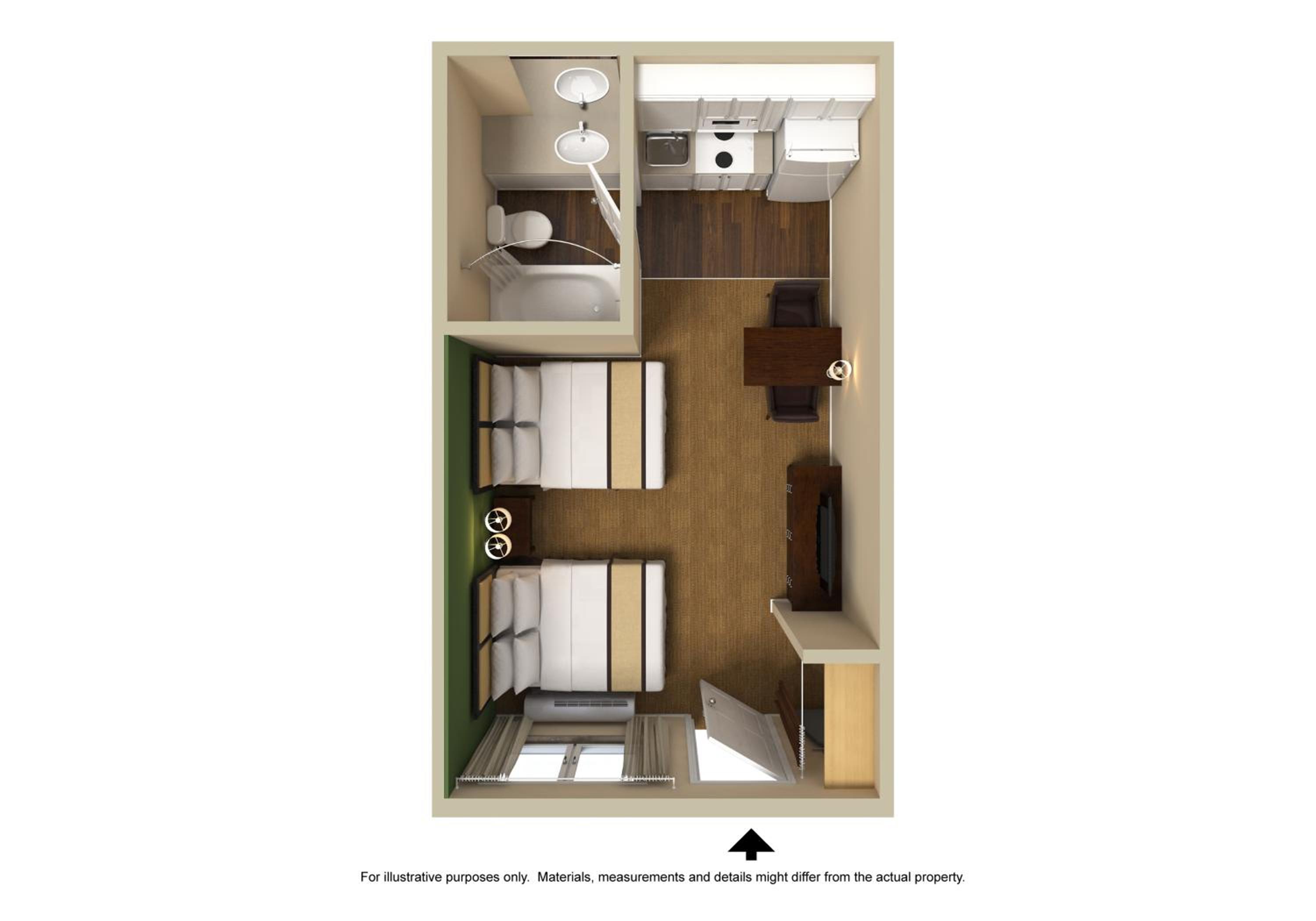 Studio with 2 Twin Beds - Non-Smoking - Photo 12