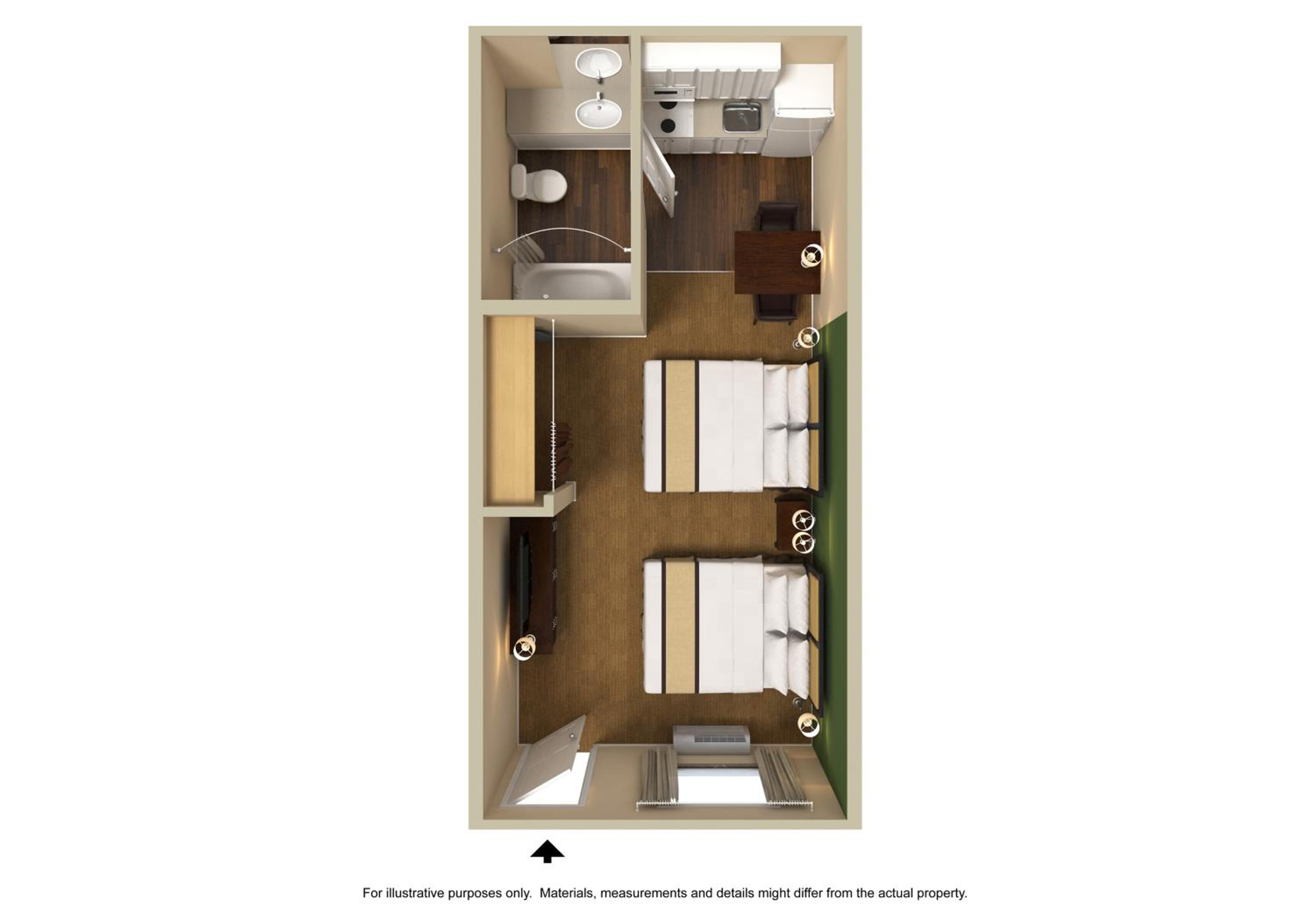 Studio with 2 Double Beds - Non-Smoking - Photo 2
