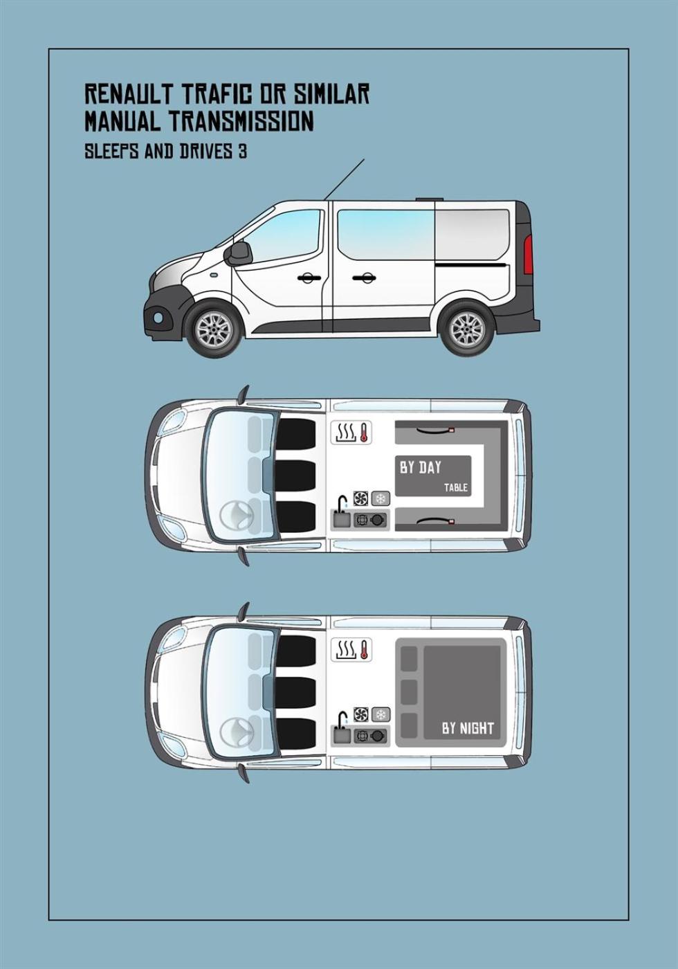 Manual Renault Trafic B Campervan or similar (with heater) photo 2