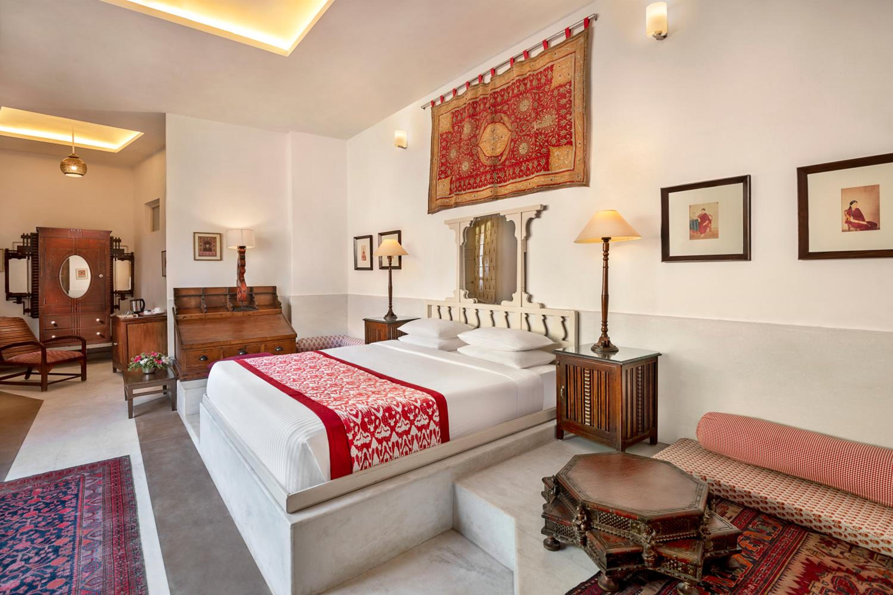Heritage Splendour Room – Enjoy a 10% discount on spa, laundry, and vintage car services, alongside complimentary evening tea, guided fort tours, and morning yoga (7:00 AM – 8:00 AM) Heritage Splendour Room – Enjoy a 10% discount on spa, laundry, and vintage car services, alongside complimentary evening tea, guided fort tours, and morning yoga (7:00 AM – 8:00 AM)