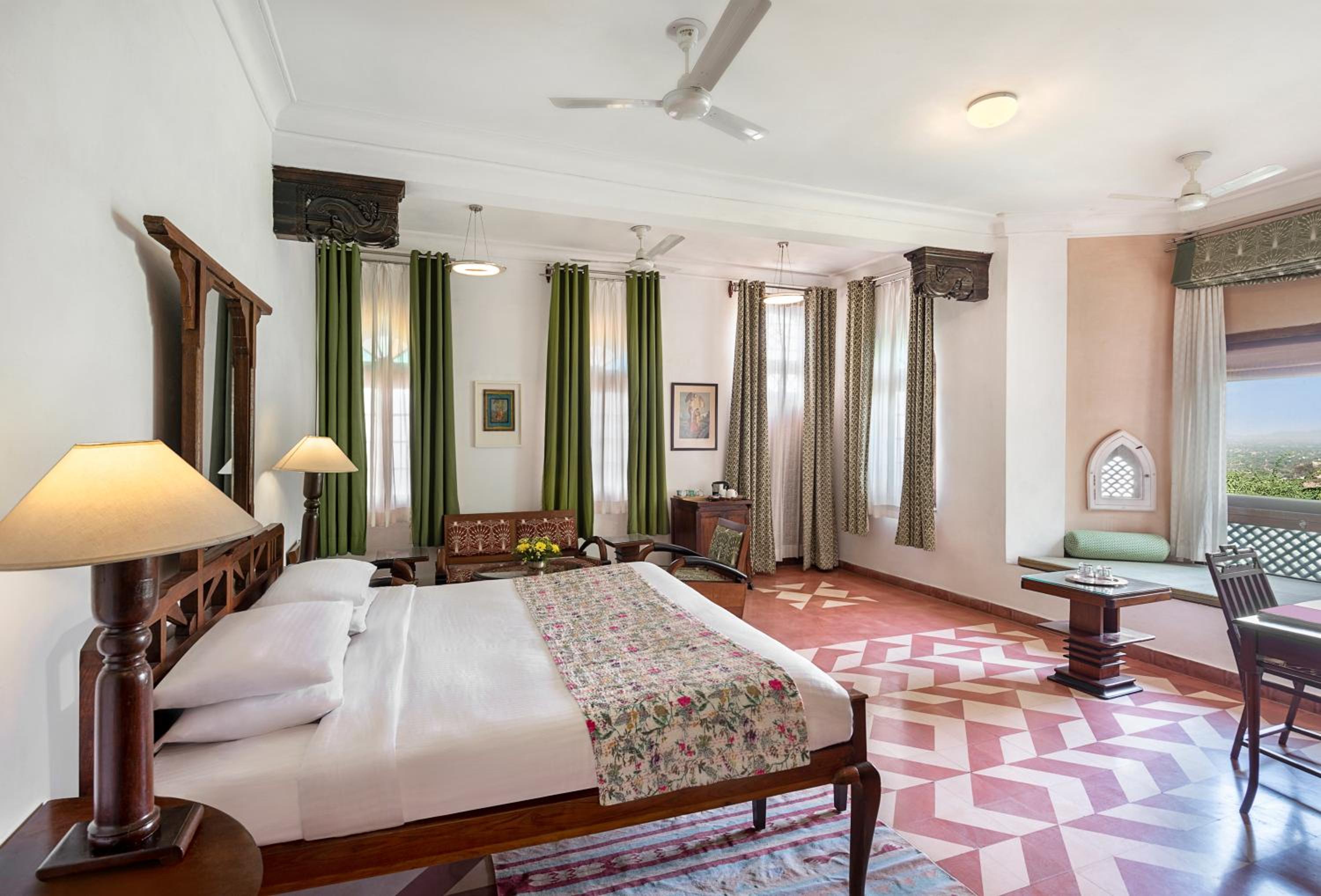 Heritage Splendour Room – Enjoy a 10% discount on spa, laundry, and vintage car services, alongside complimentary evening tea, guided fort tours, and morning yoga (7:00 AM – 8:00 AM) Heritage Splendour Room – Enjoy a 10% discount on spa, laundry, and vintage car services, alongside complimentary evening tea, guided fort tours, and morning yoga (7:00 AM – 8:00 AM)