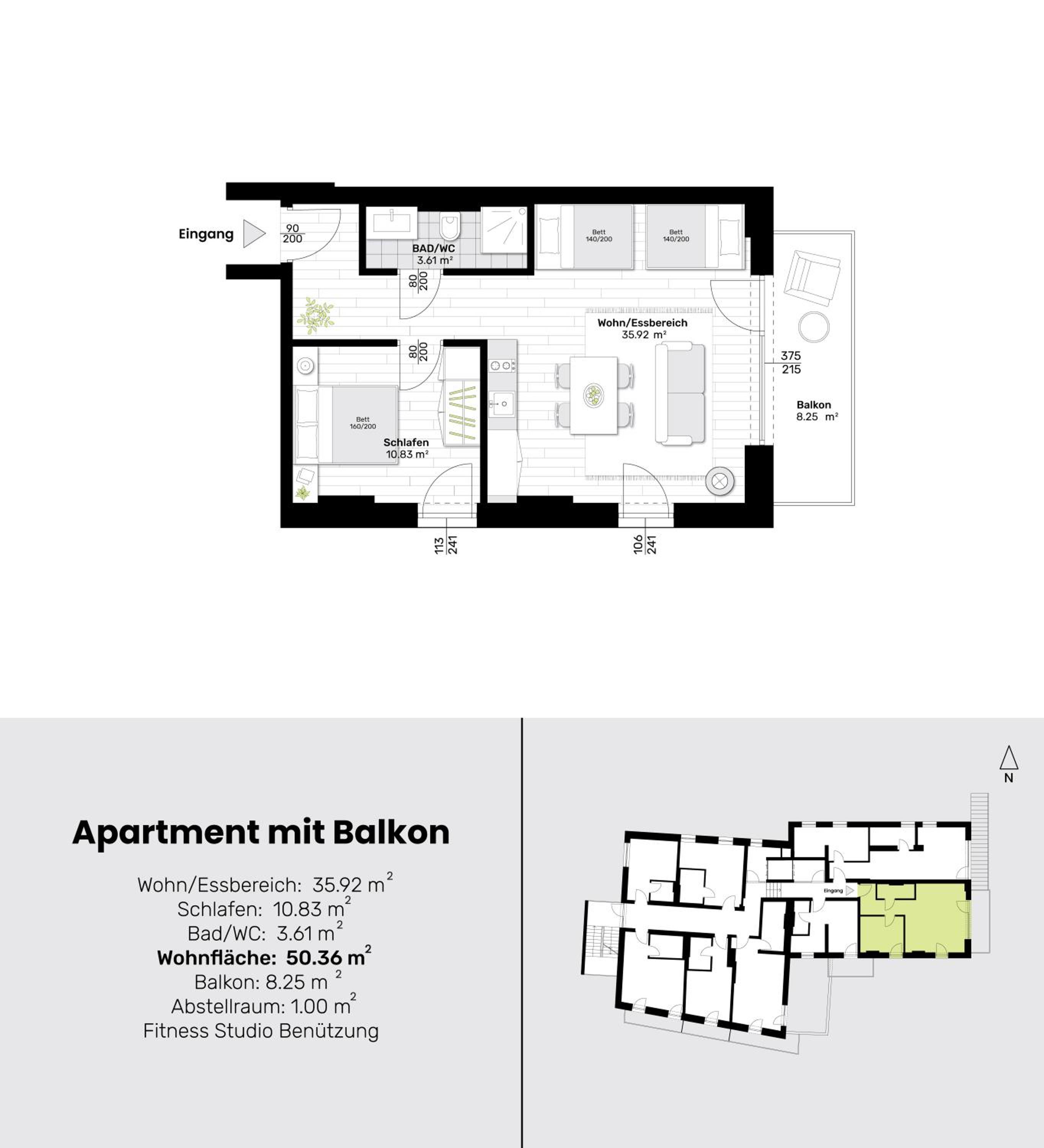 Apartment with Balcony photo 3