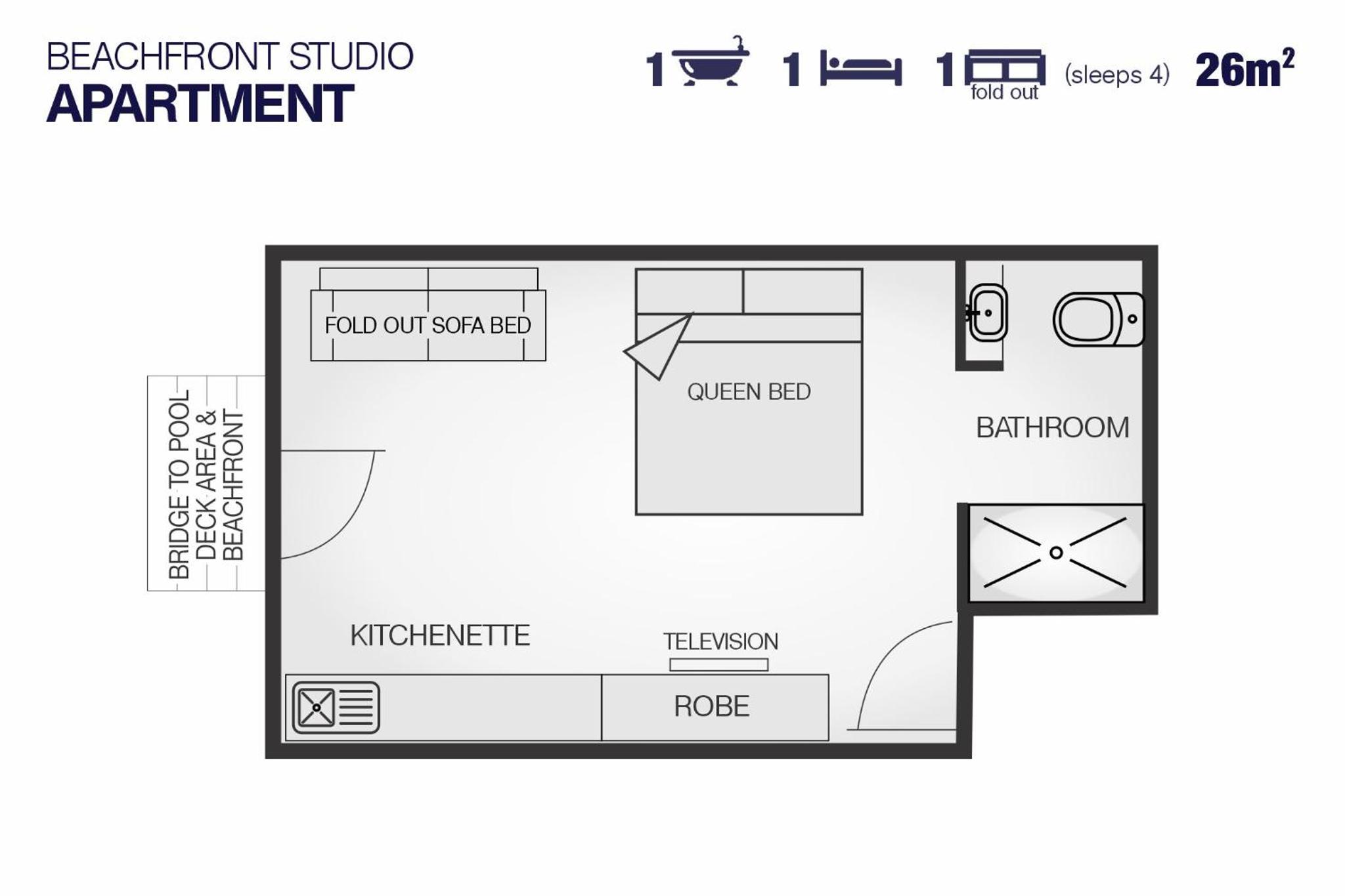 Studio Apartment with Pool View photo 3