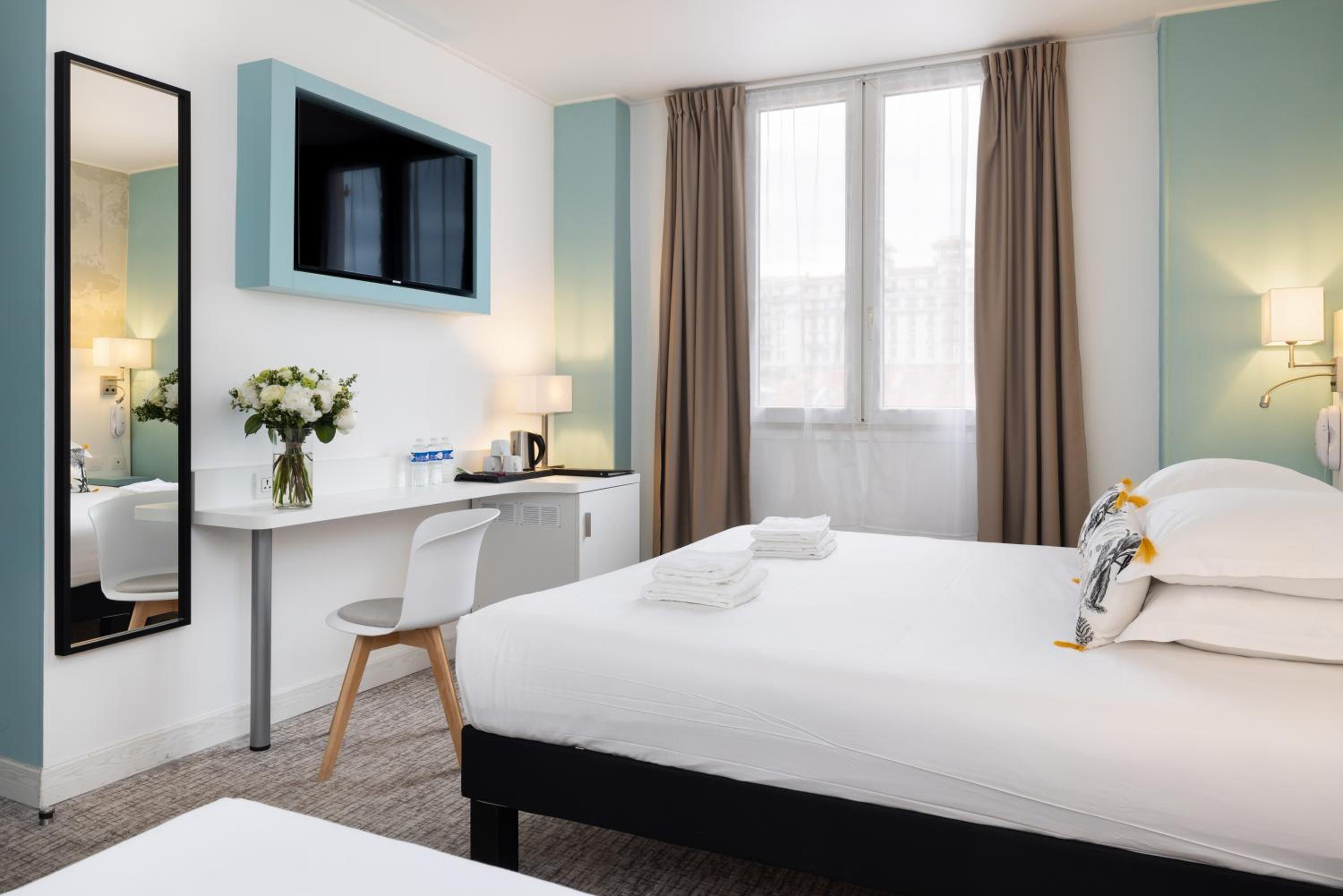 Relax in our cozy, modern hotel room!