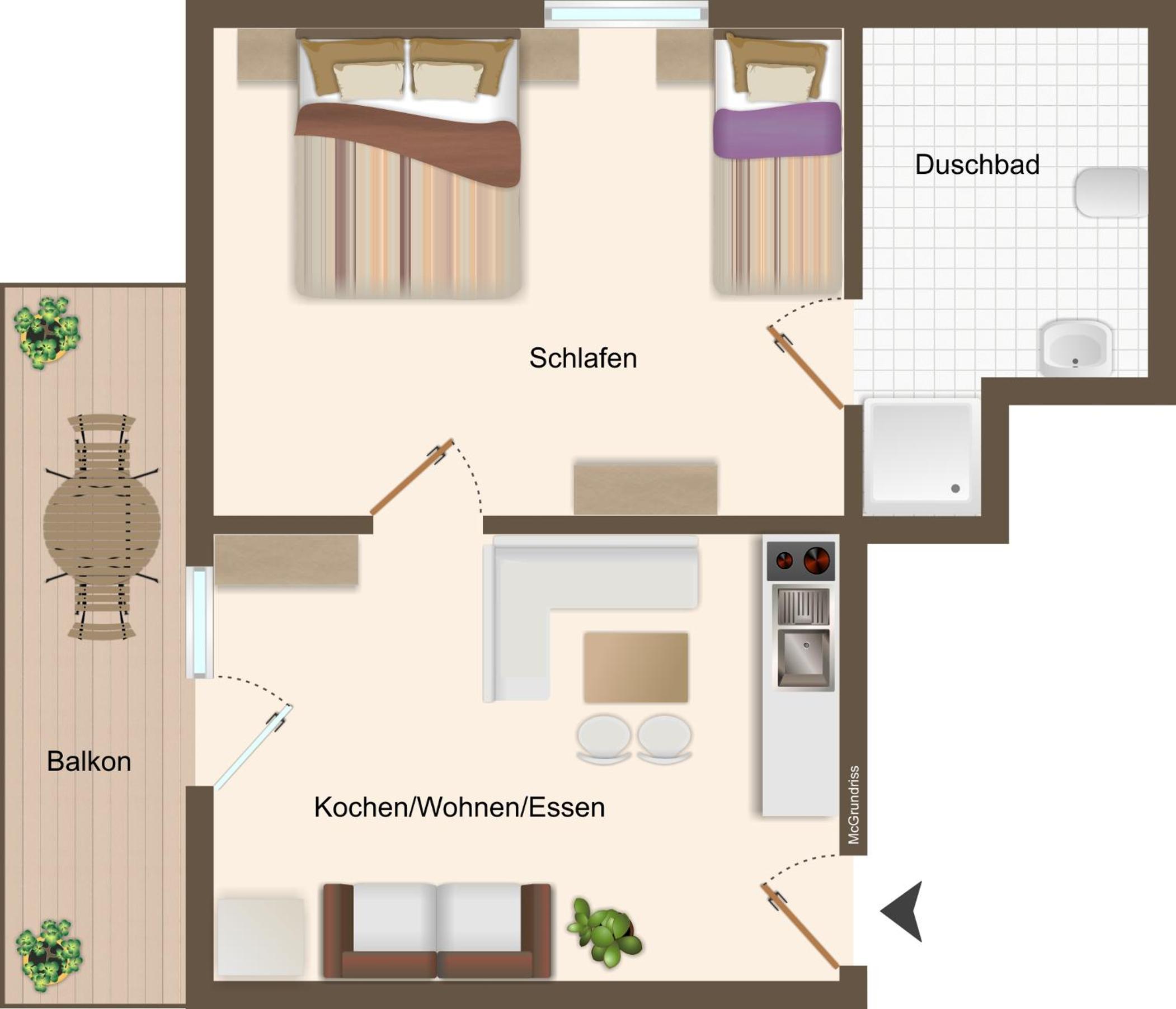 One-Bedroom Apartment photo 3