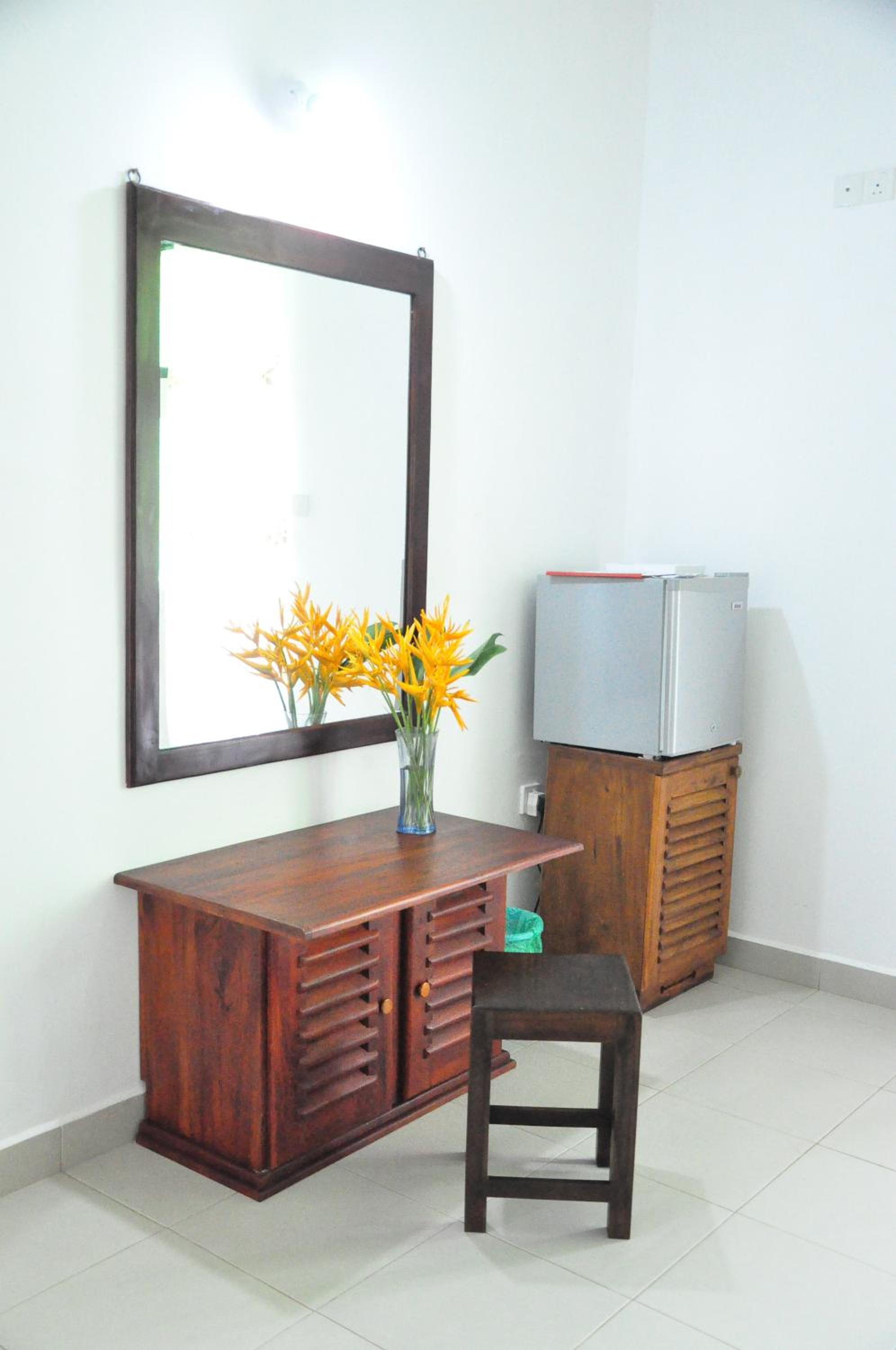 Budget-Zimmer mit Gartenblick