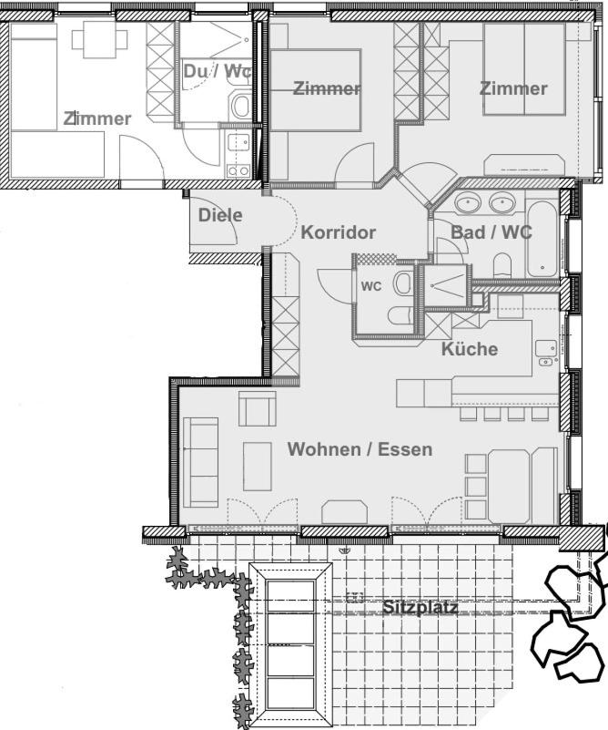 Three-Bedroom Apartment