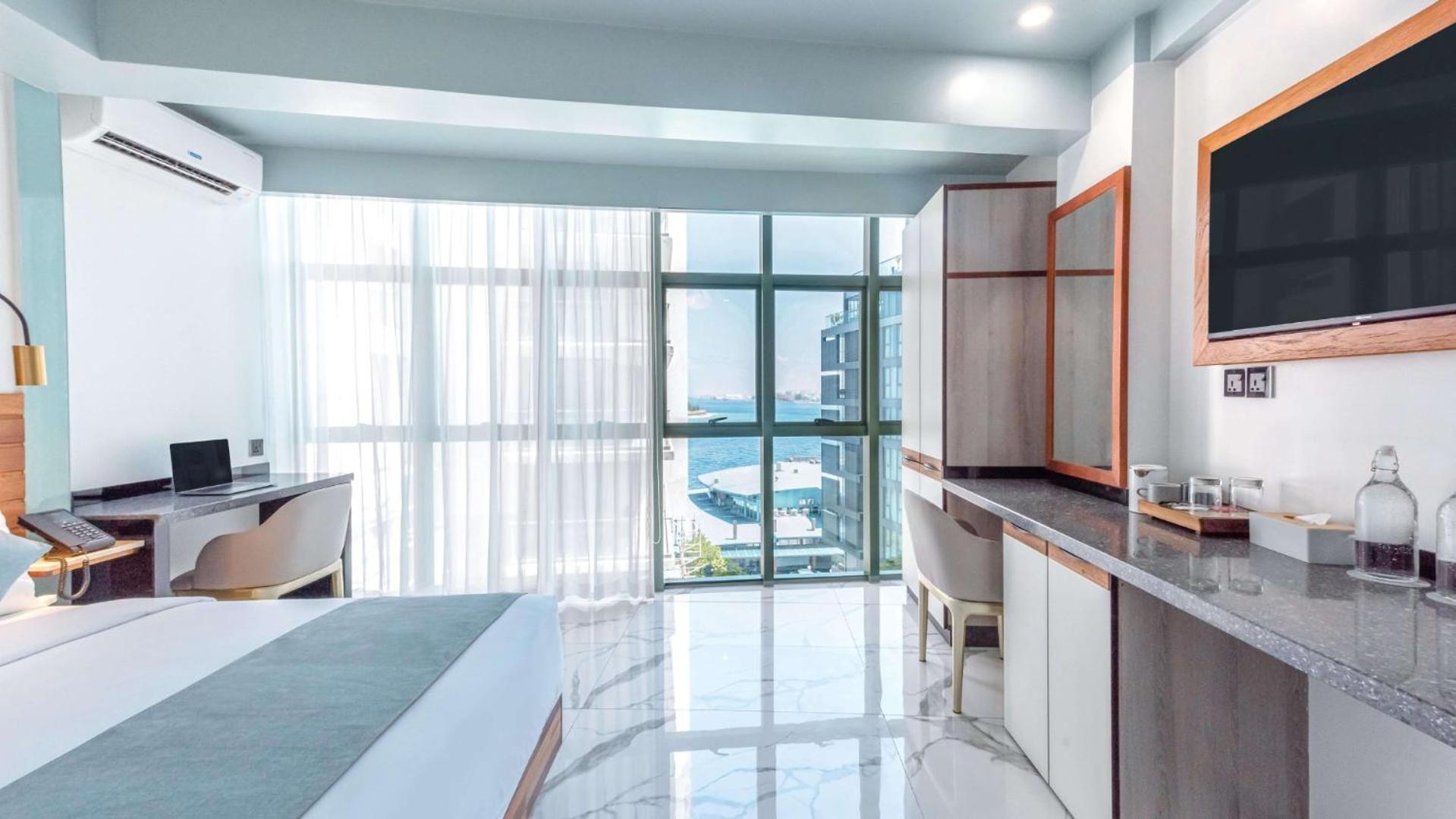 Deluxe Double Room with Partial Sea View (Free Return Airport Transport)