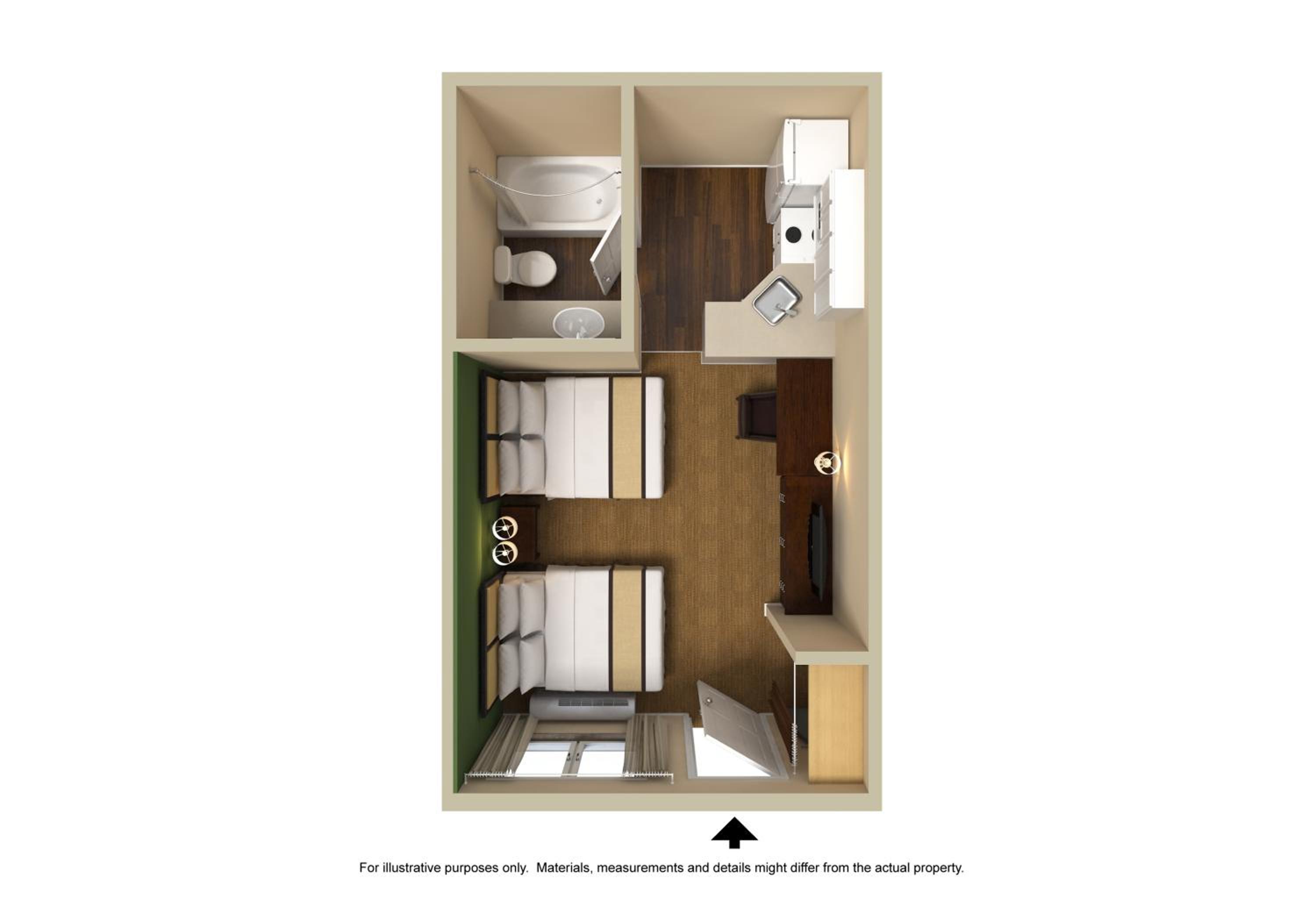 Studio with 2 Double Beds - Non-Smoking - Photo 5