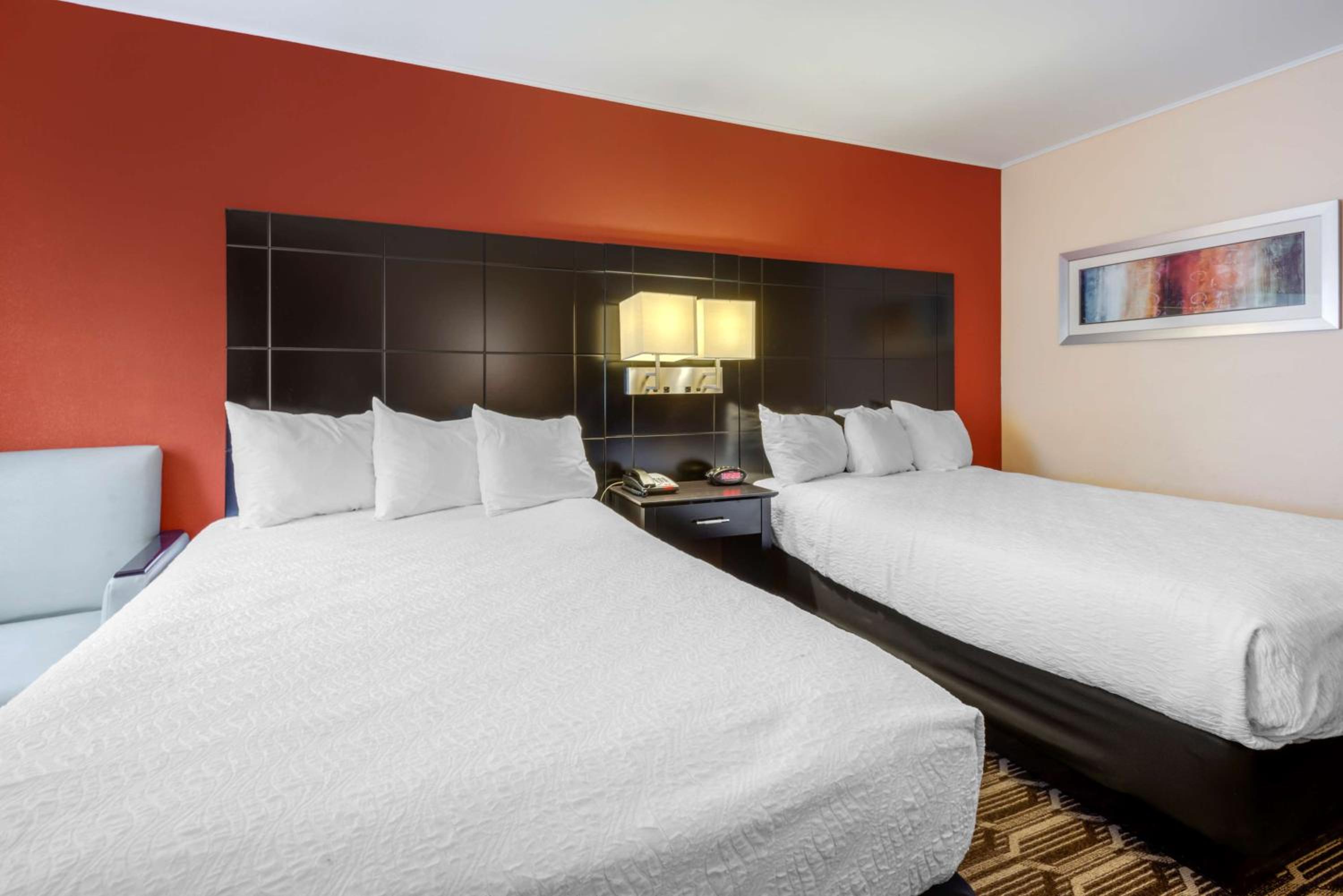 Double Room with Two Double Beds and Roll-In Shower - Disability Access/Non-Smoking - Photo 3