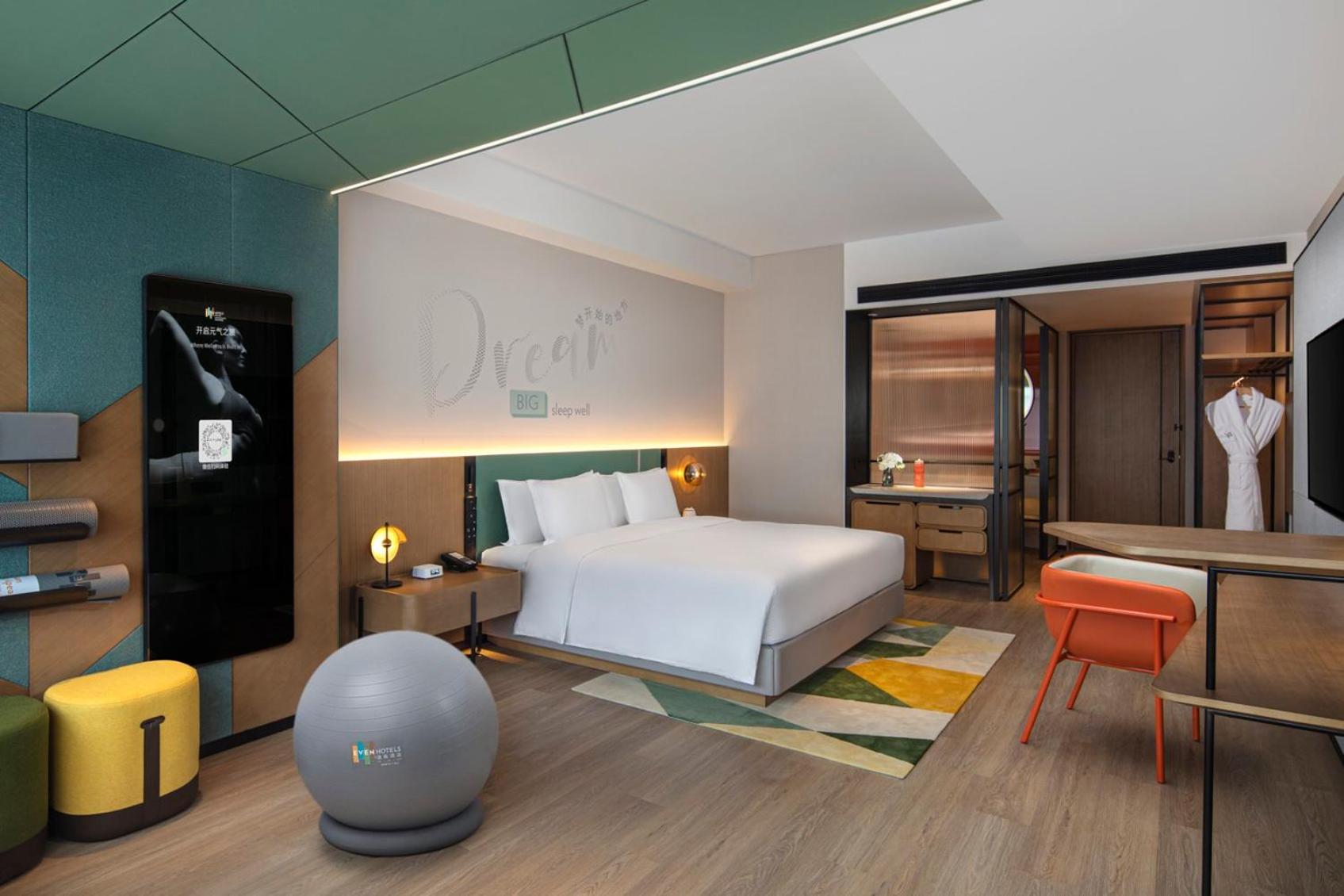 1 King Bed room Fitness Mirror