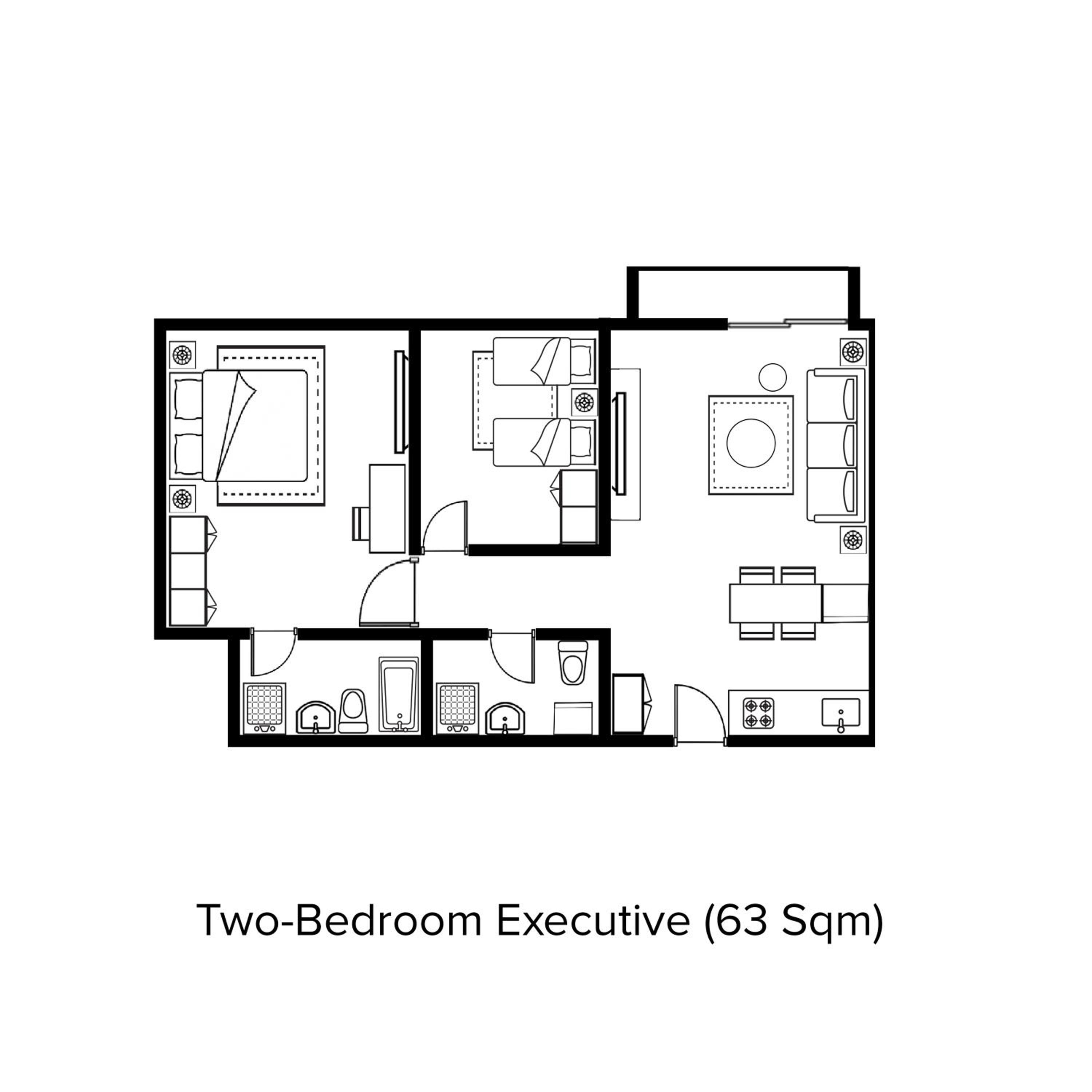 Two-Bedroom Executive - Photo 2