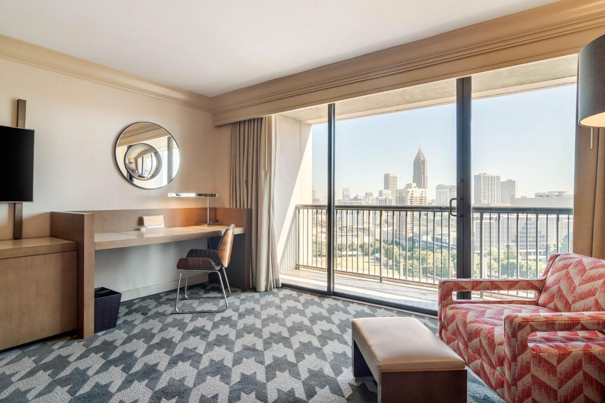 Premier Centennial Olympic Park View Room w/Balcony - 1 King Bed - Photo 1