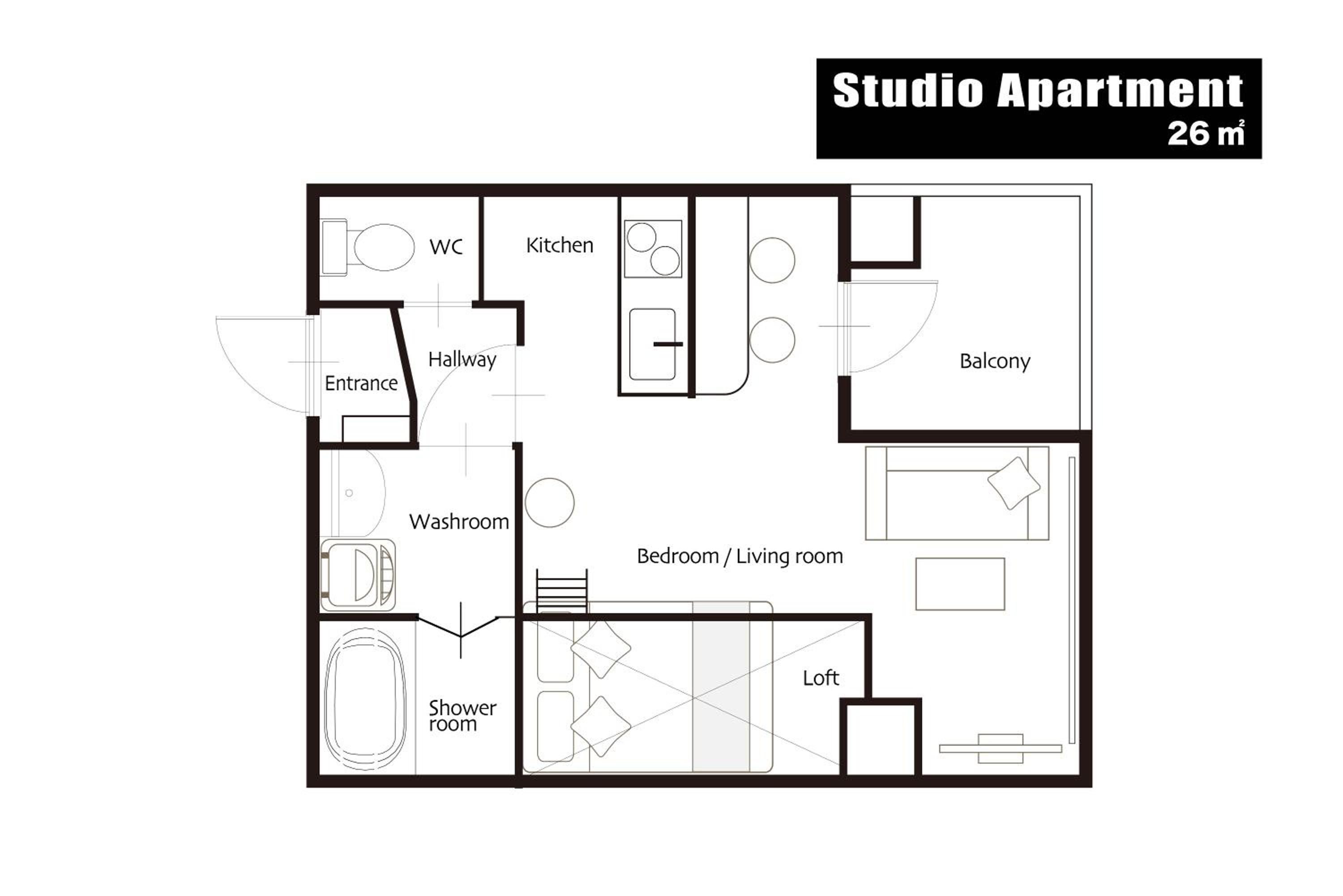 Studio Apartment - Photo 23