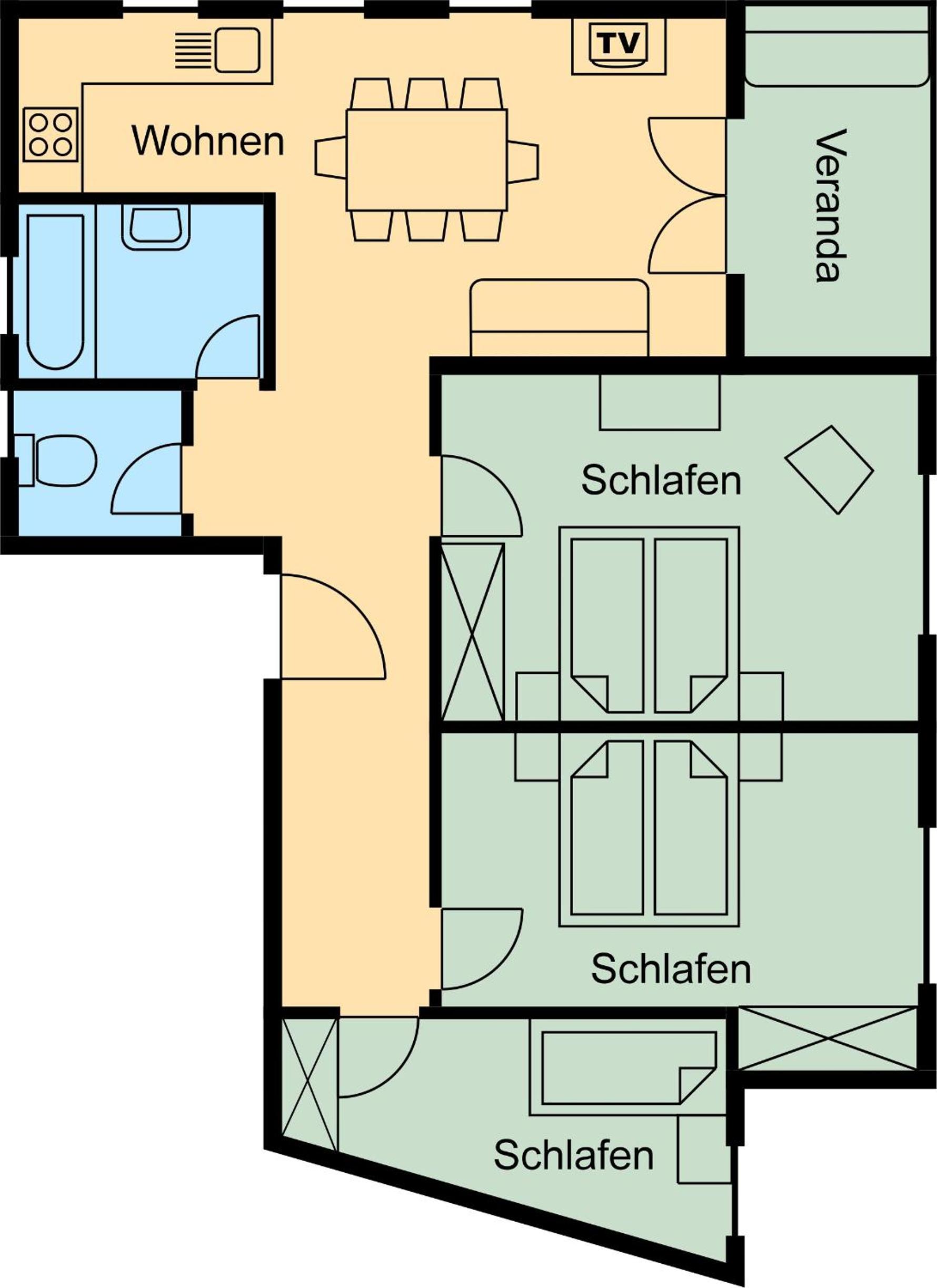Three-Bedroom Apartment photo 3