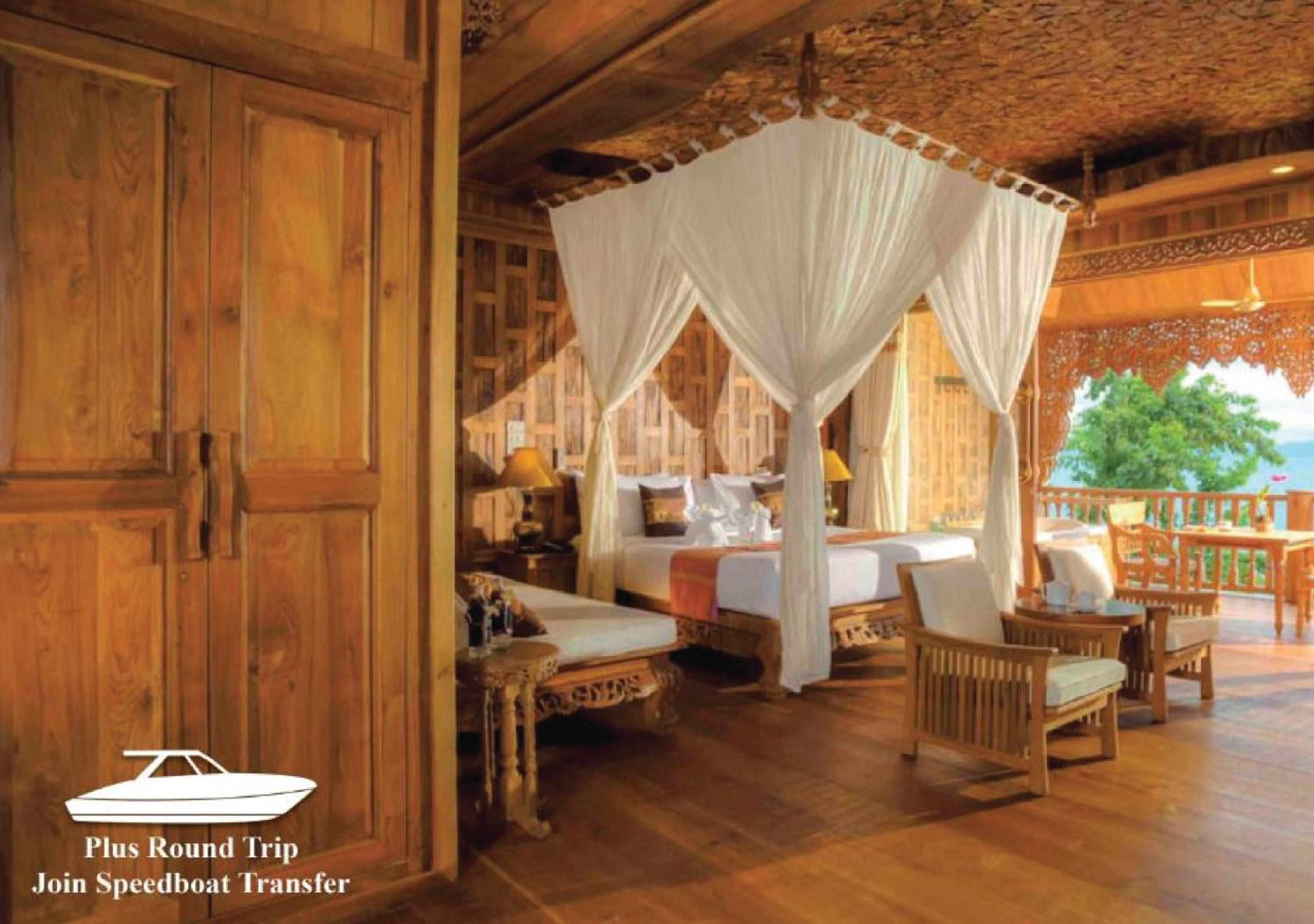 Grand Deluxe Ocean View with 1000THB Resort Credit per Night and Scheduled Speedboat Roundtrip