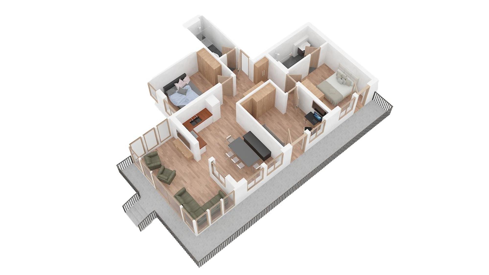 Three-Bedroom Apartment photo 3
