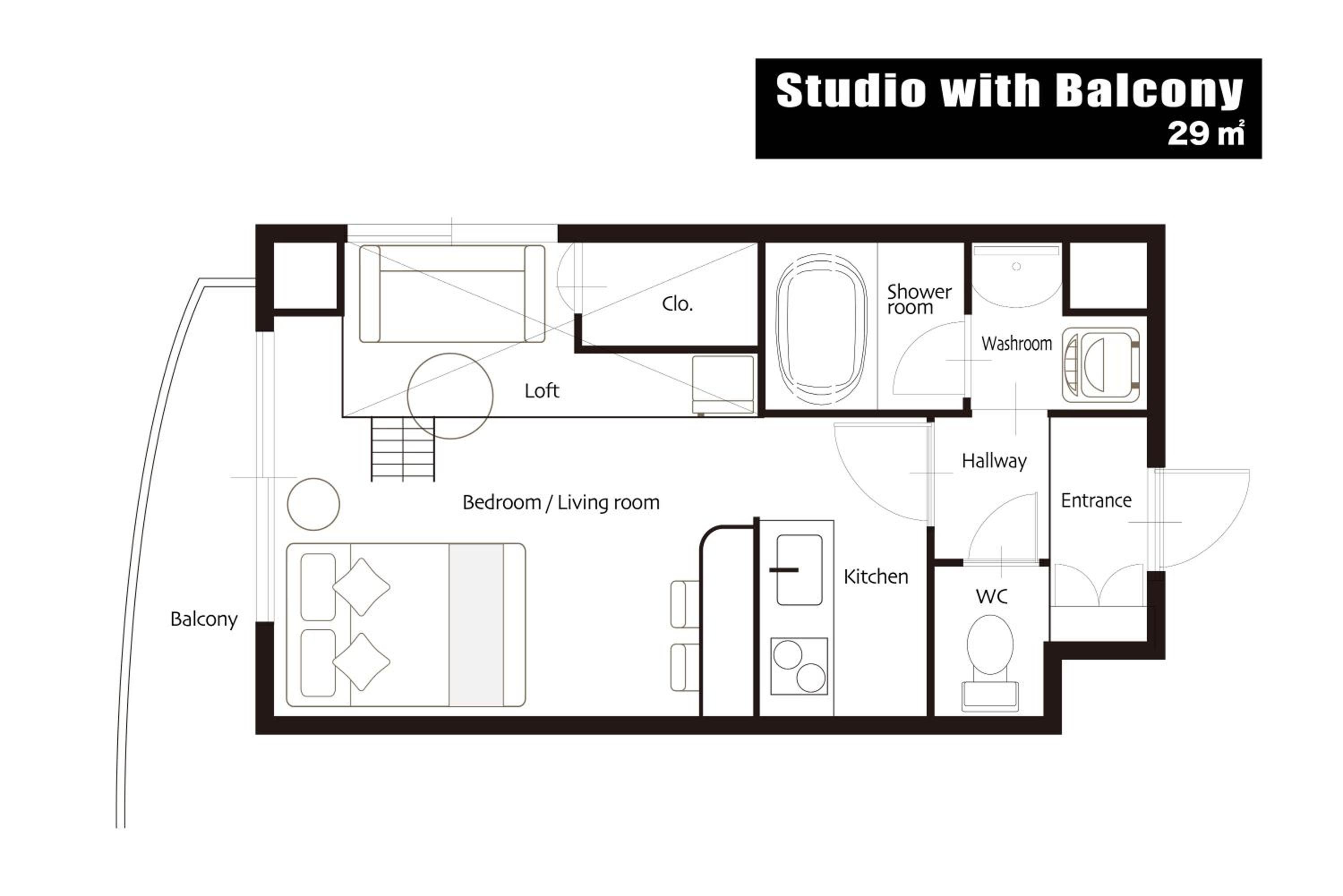 Studio with Balcony - Photo 8