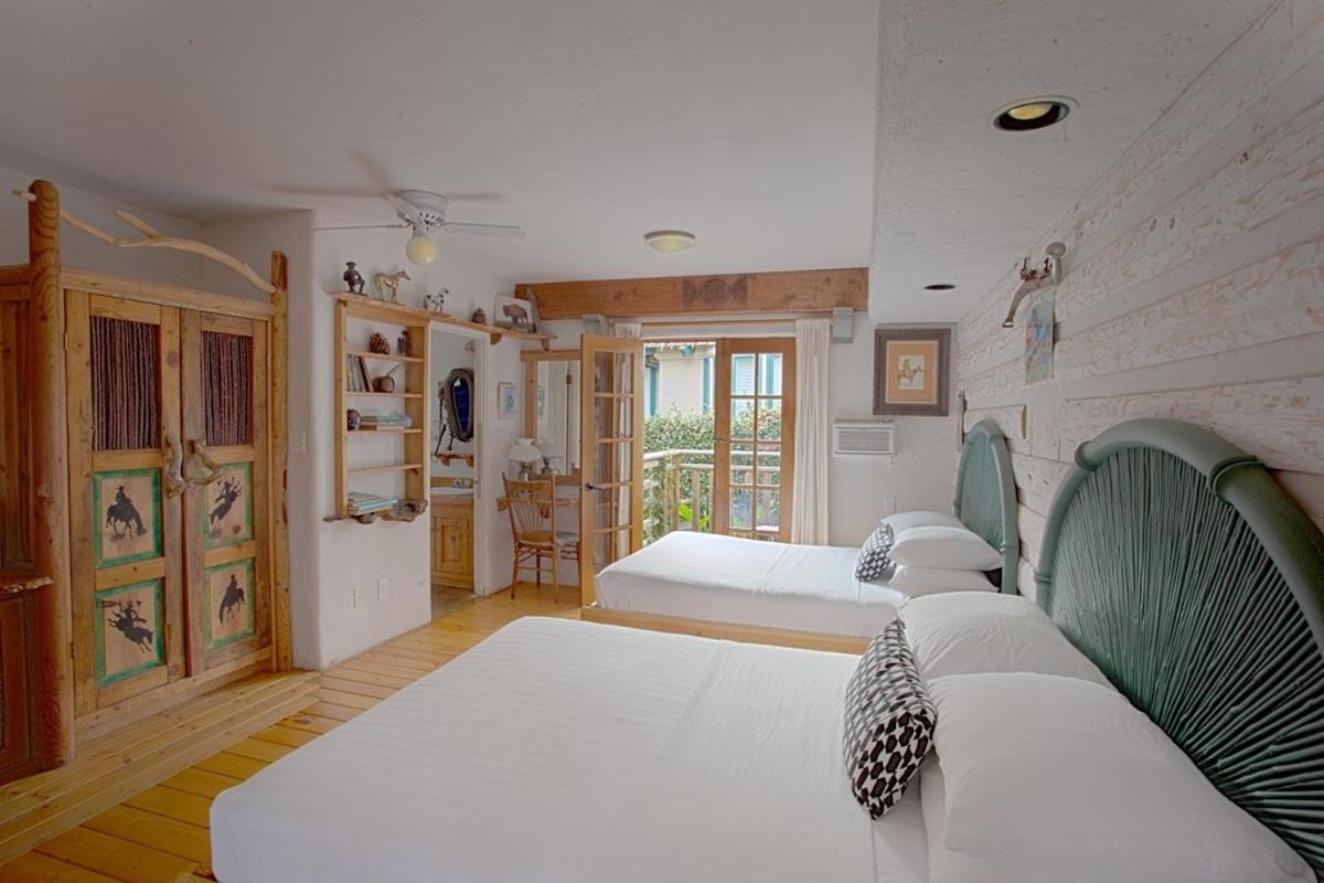 Two Double Beds with Patio and Garden View