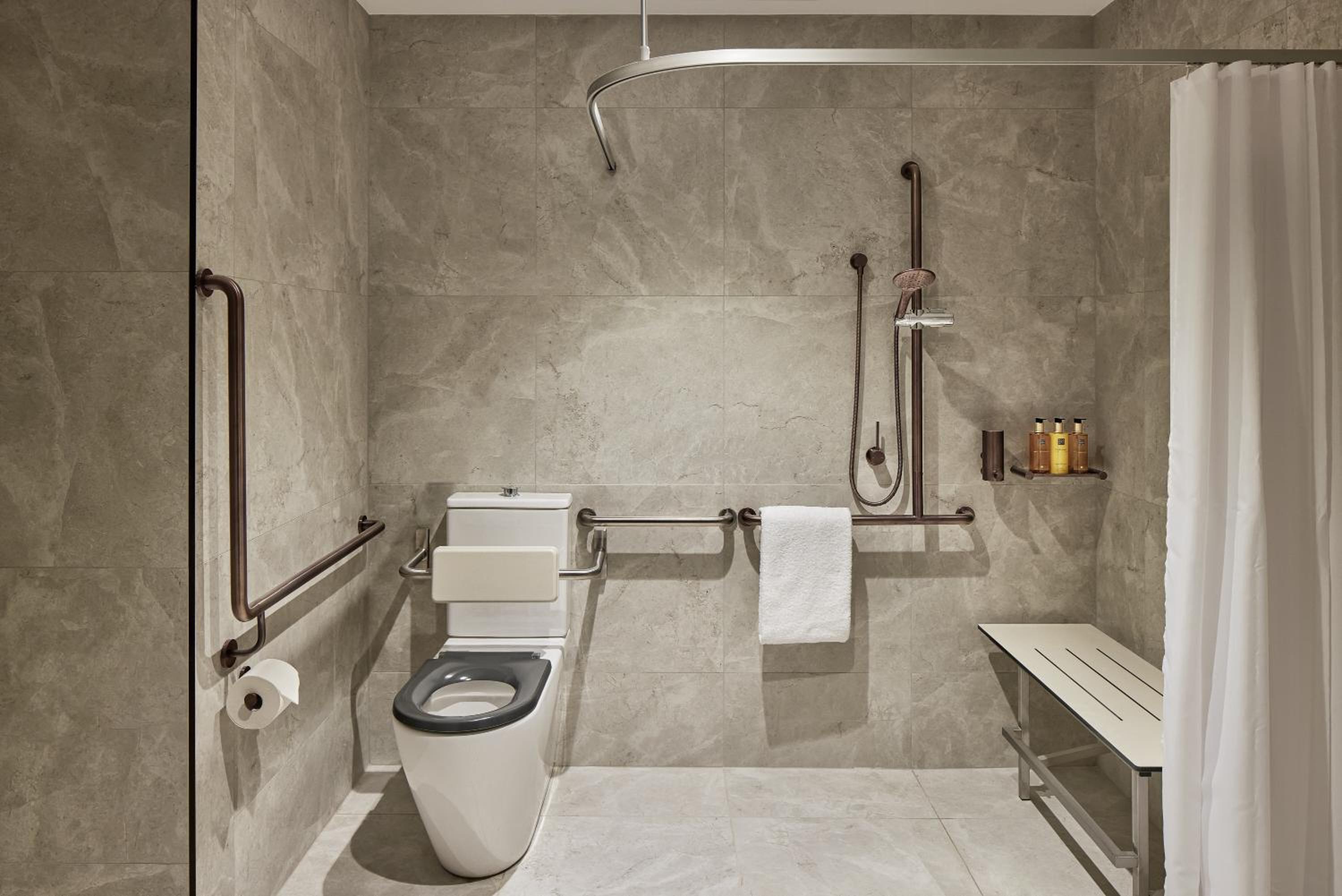Queen Room with Mobility Accessible Roll-In Shower