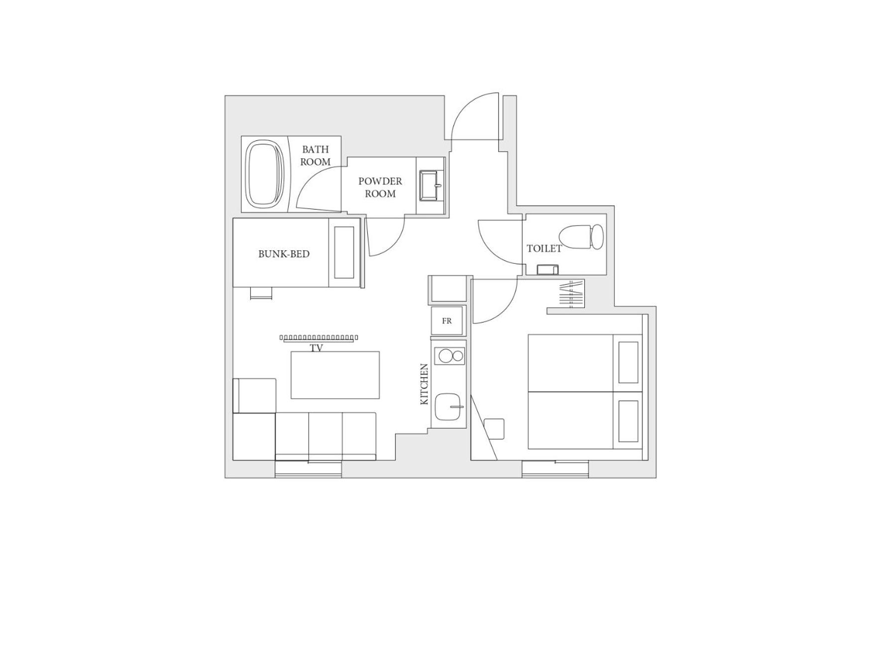One-Bedroom Family Apartment