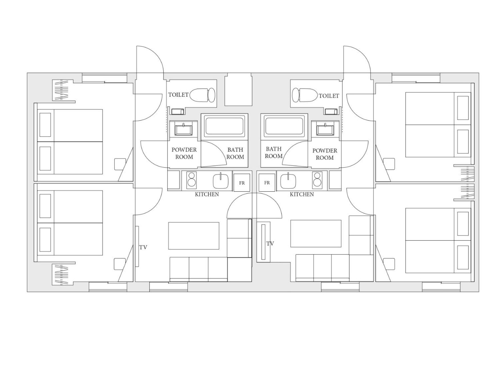 Connecting Two-Bedroom Apartment(8 Single-Beds) thumbnail 5