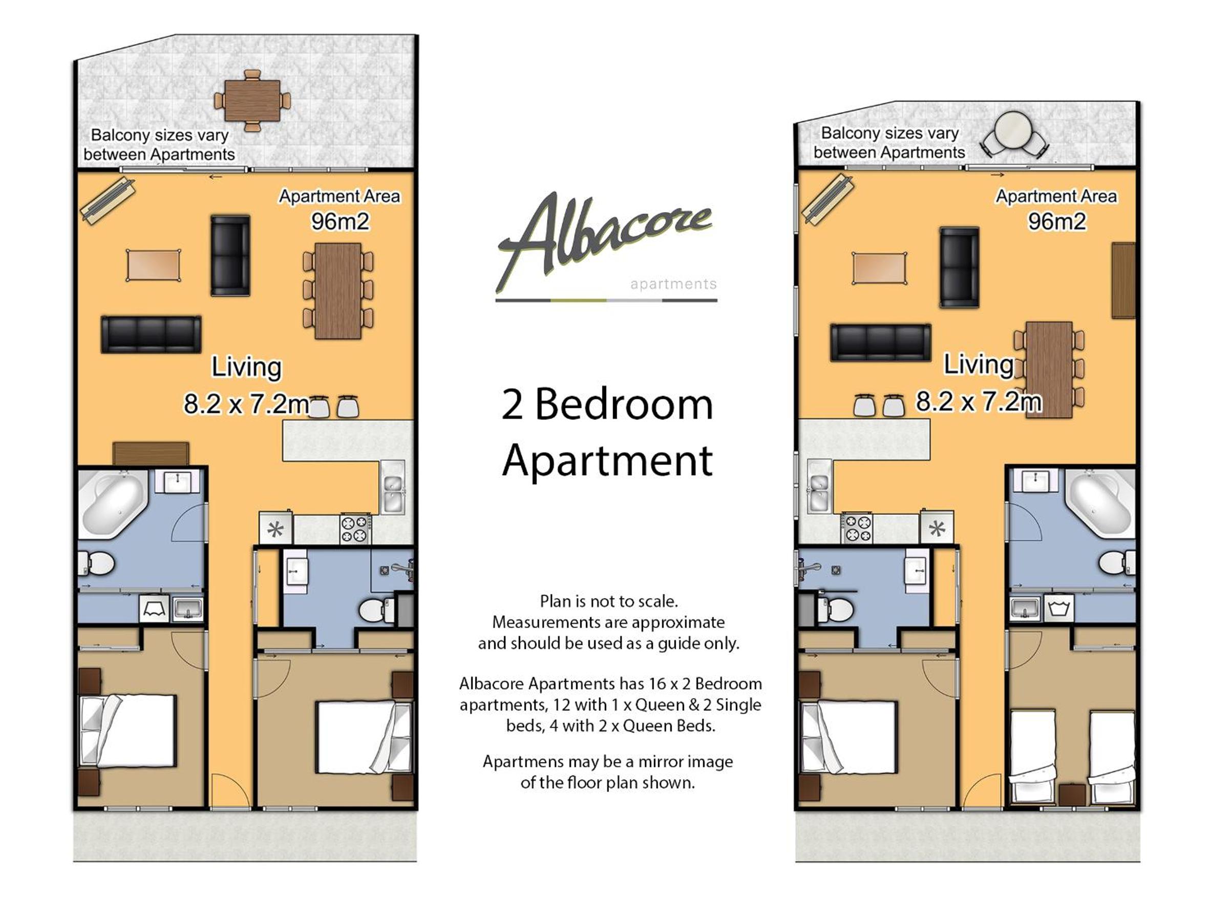 Two-Bedroom Apartment - Lake View - 5 Night min. photo 2