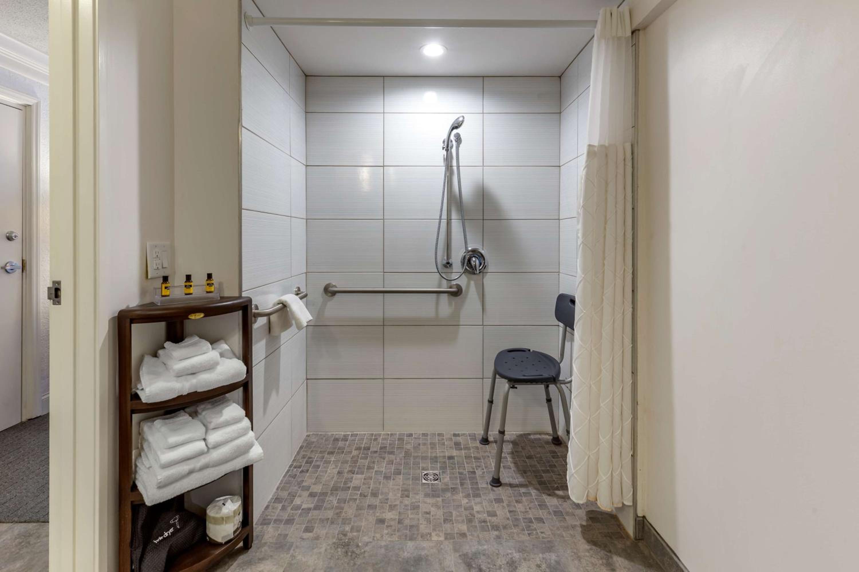 Double Room with Two Double Beds and Roll-In Shower - Disability Access