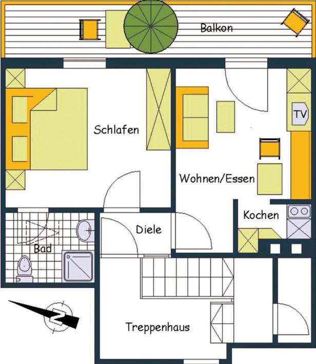 One-Bedroom Apartment with Garden View photo 3