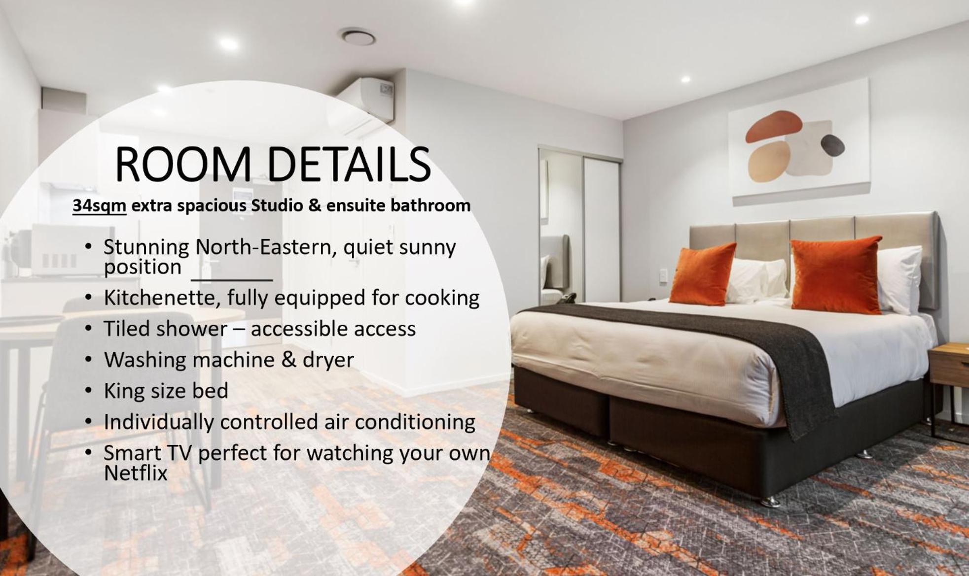 King and Single Accessible Studio Apartment with Kitchenette - Non-Motorway Facing thumbnail 5