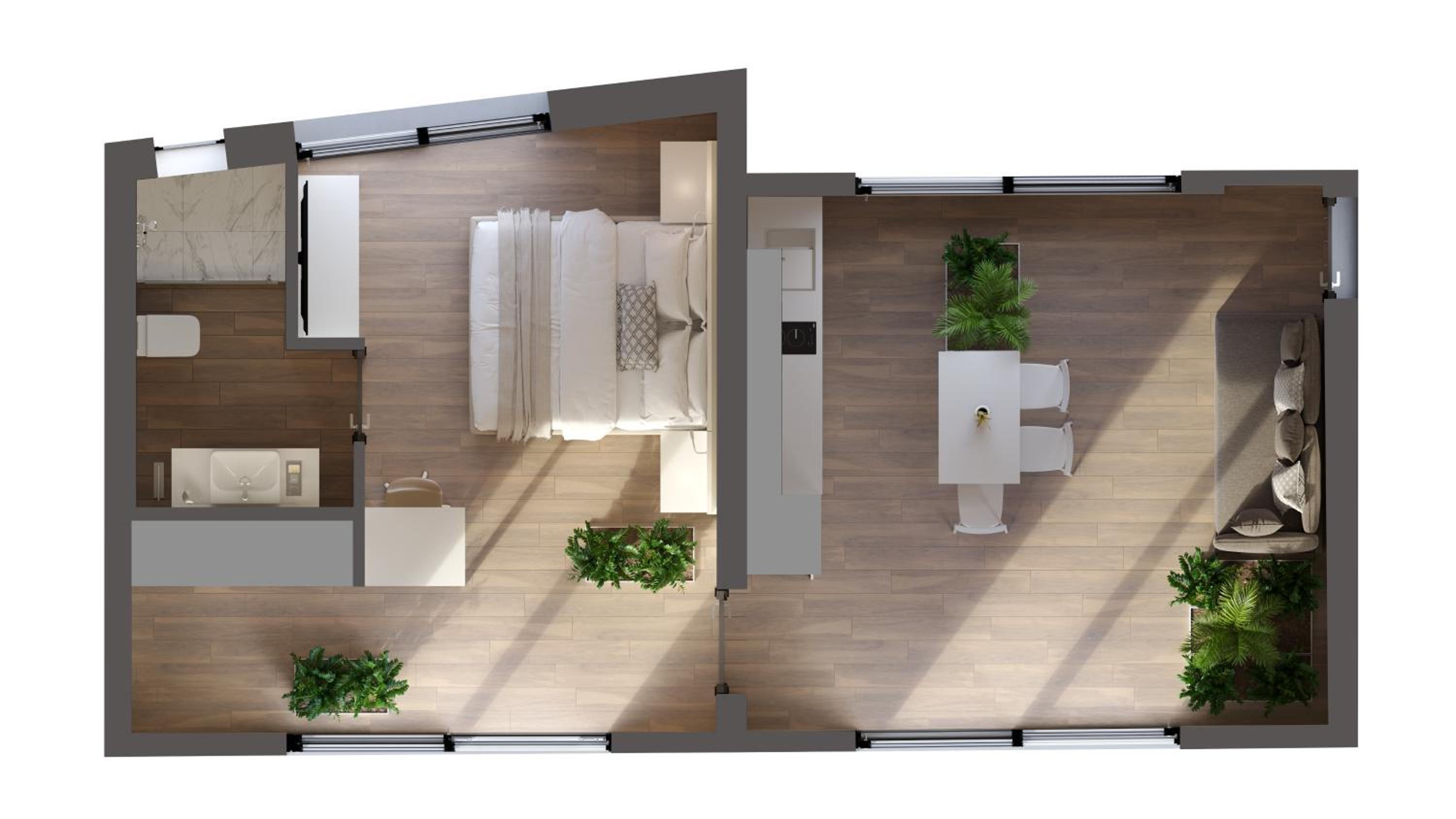 One-Bedroom Roof Top Apartment with Terrace & Hot Tub photo 3