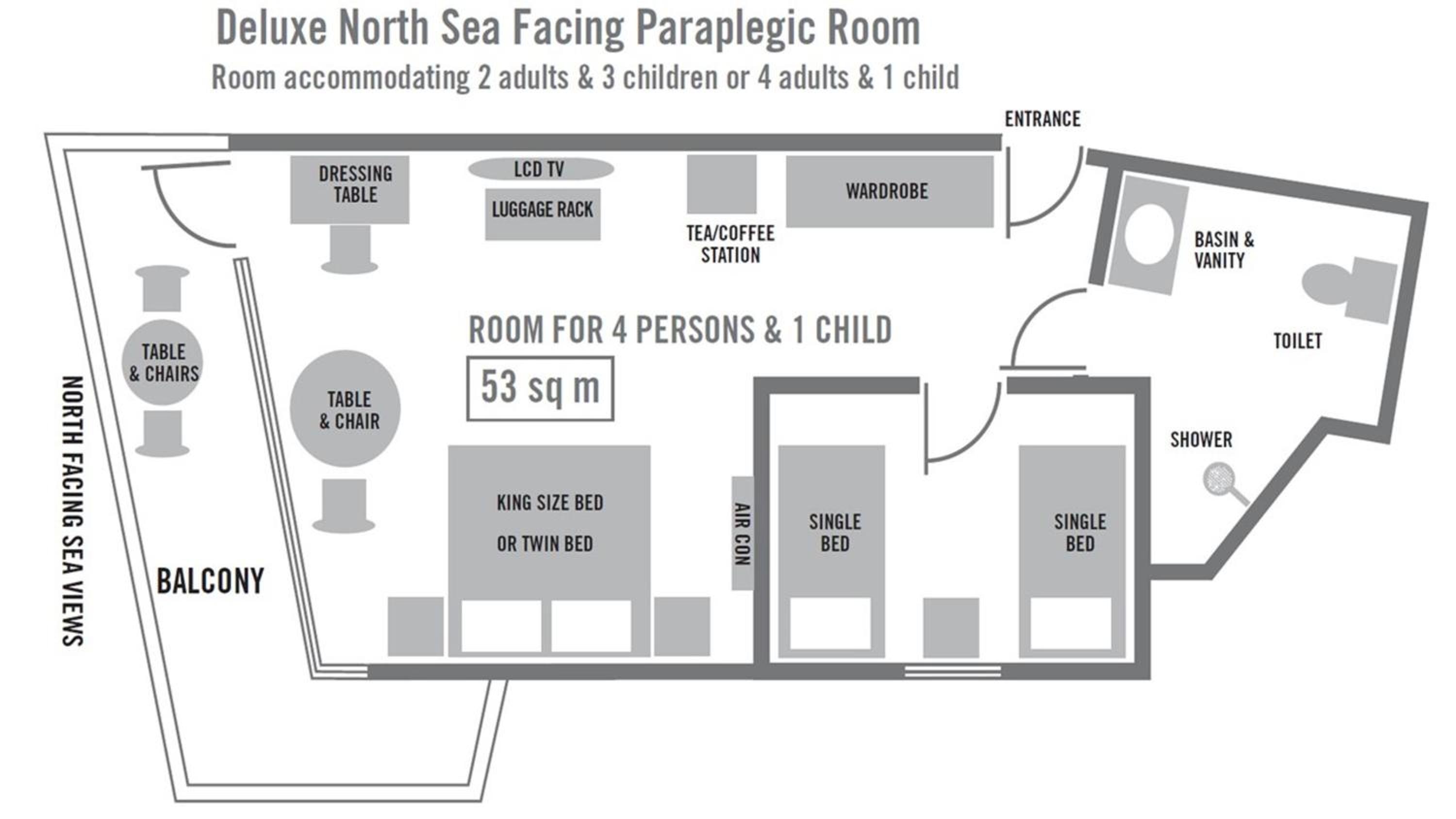 Deluxe Family Room - Disability Access - North Sea Facing thumbnail 5