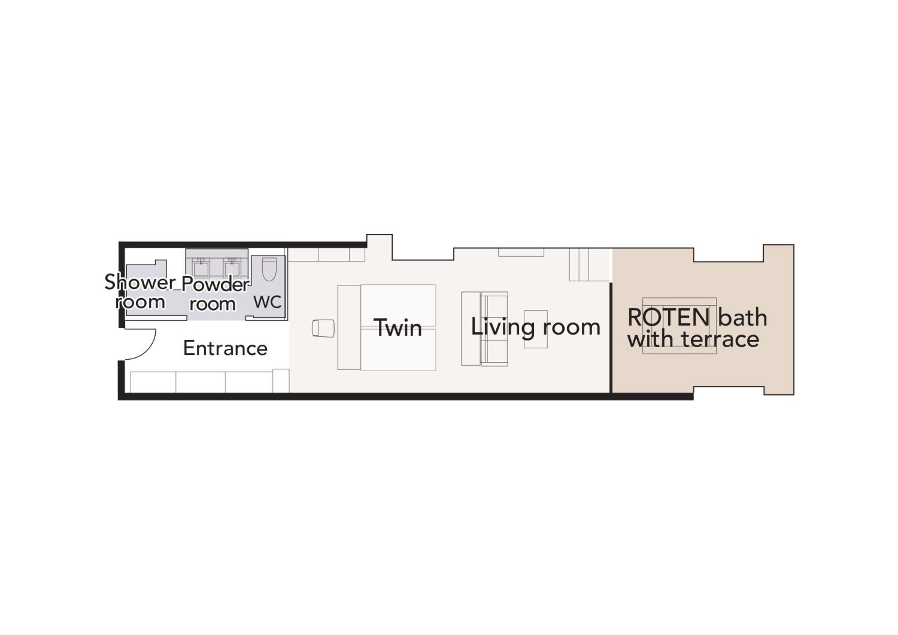 Deluxe Twin Room with Open-Air Bath - Ocean View - Photo 3