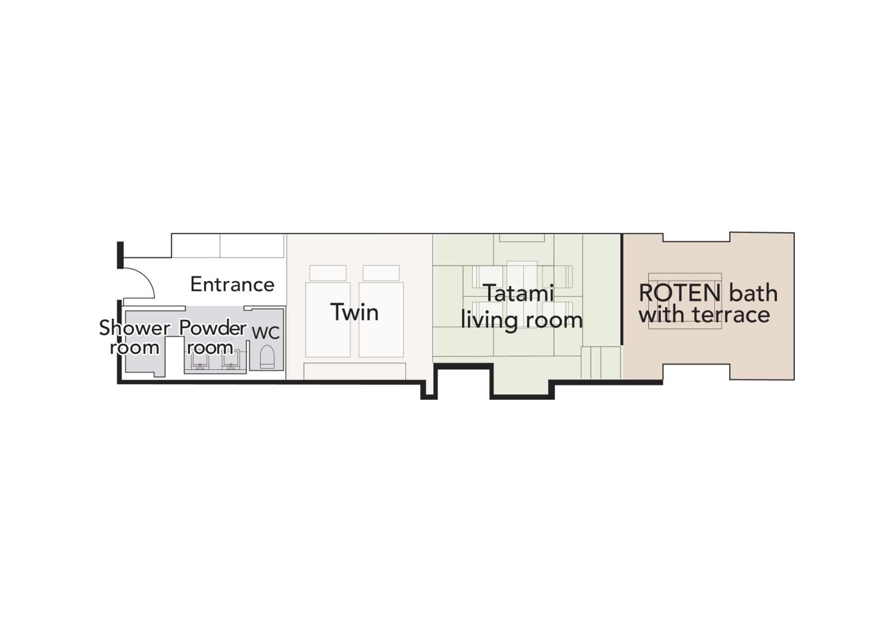 Deluxe Twin Room with Tatami Area and Open-Air Bath - Ocean View - Photo 12