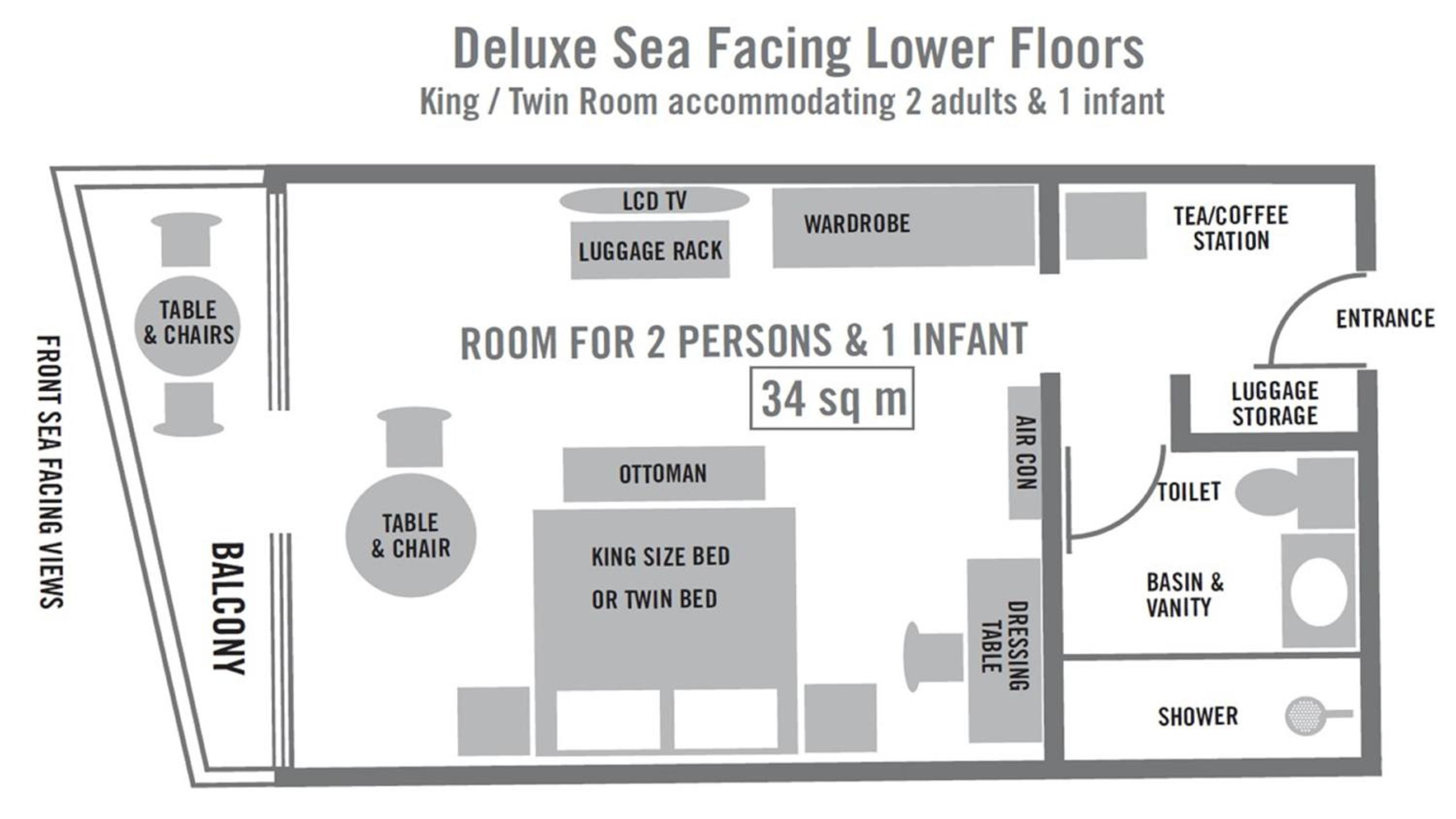 Deluxe King or Twin Room - North Sea Facing thumbnail 6