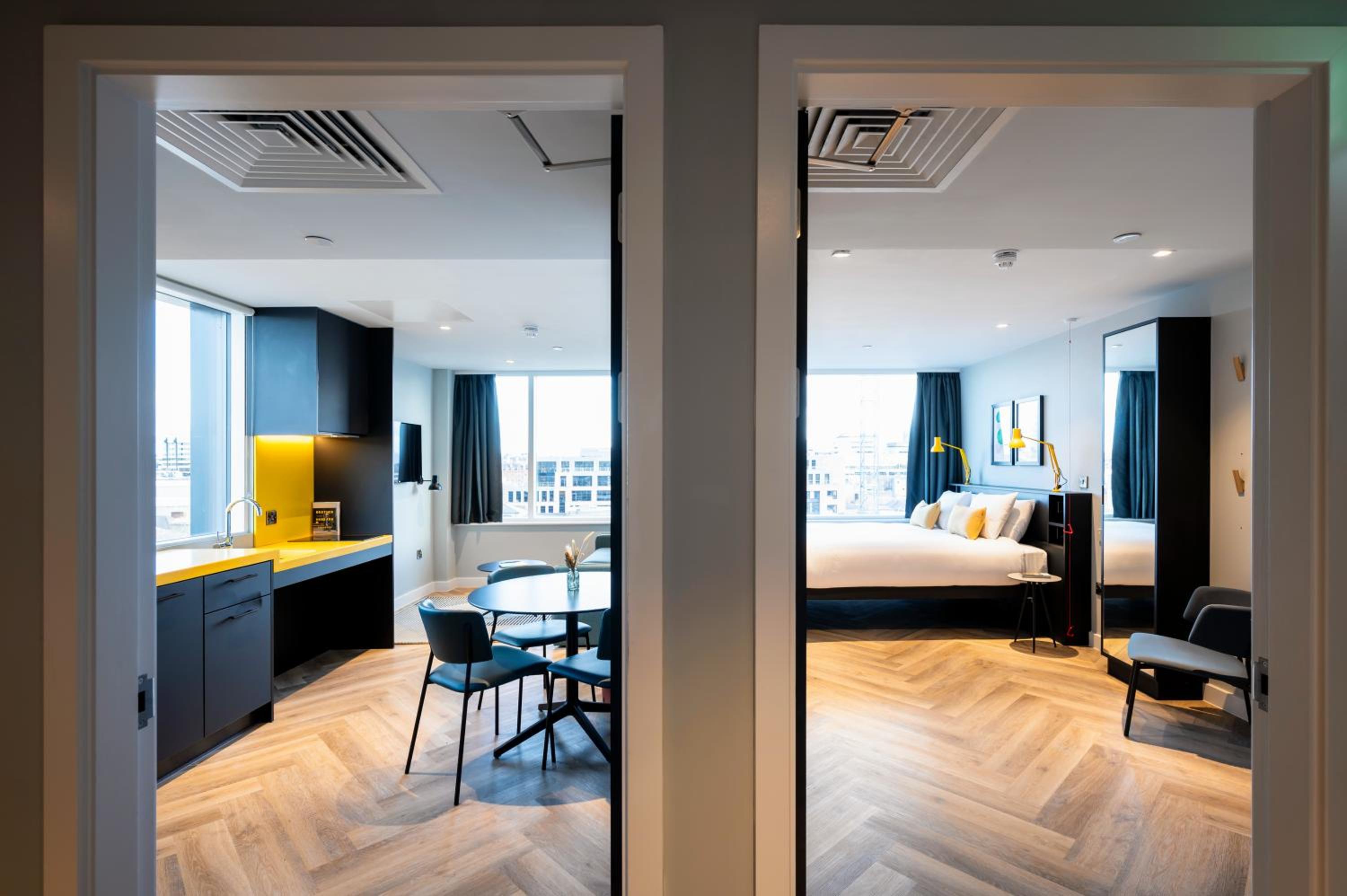Experience ultimate comfort in our stylish hotel room!