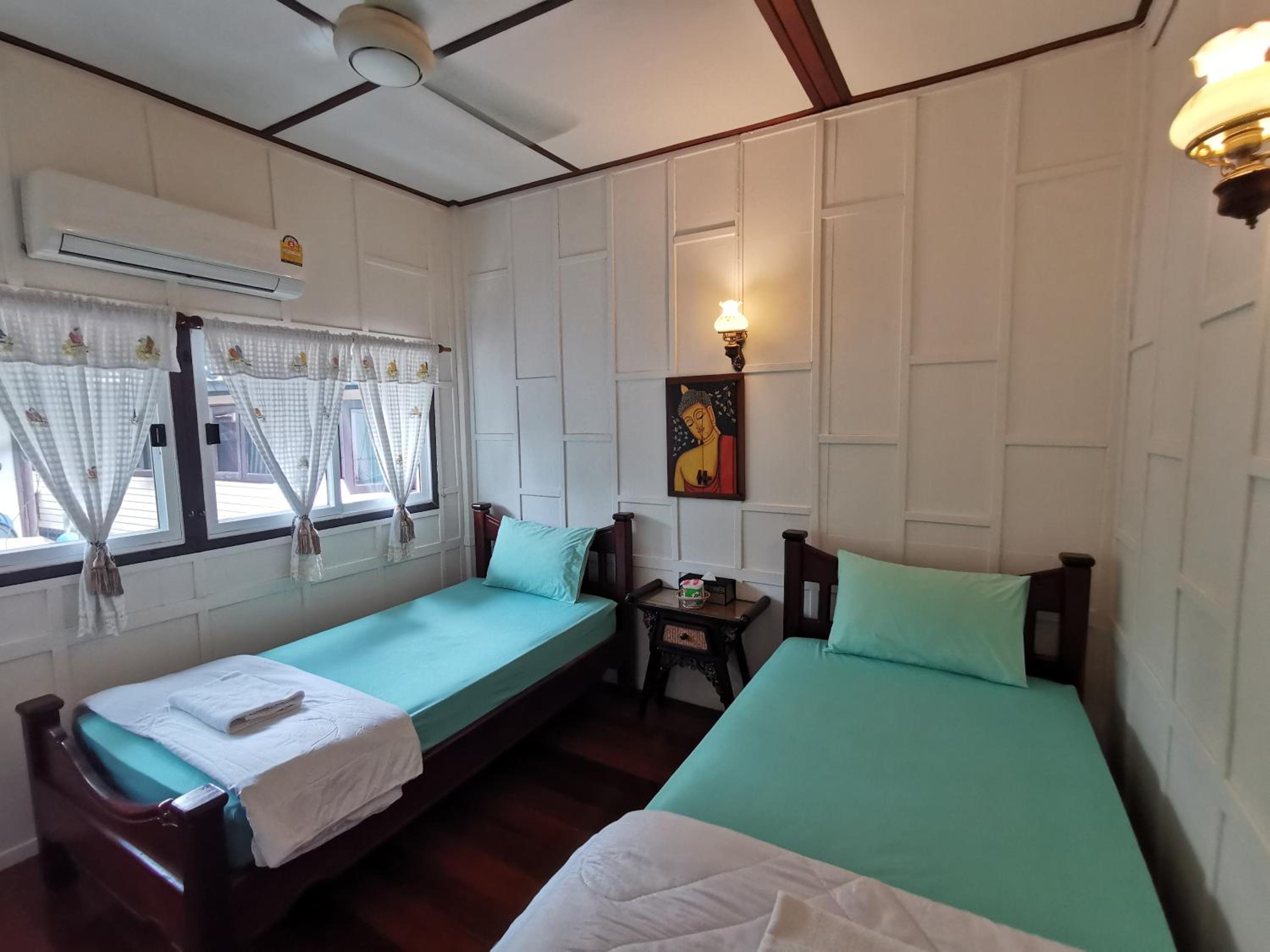 Twin AC Room with Shared Bathroom
