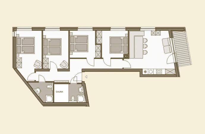 Four-Bedroom Apartment with Sauna photo 2