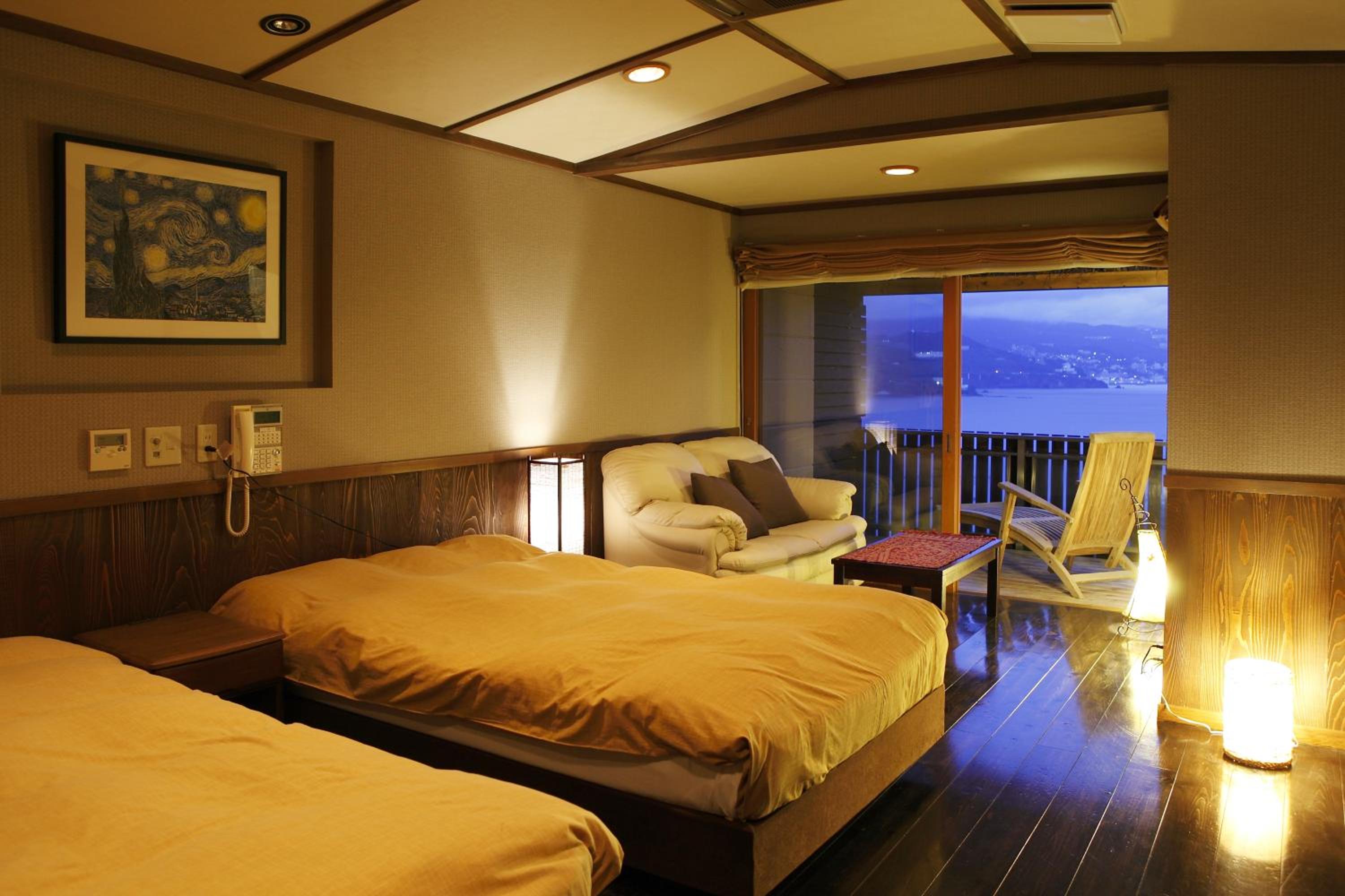 Comfort Twin Room with Tatami Area and Open-Air Bath
