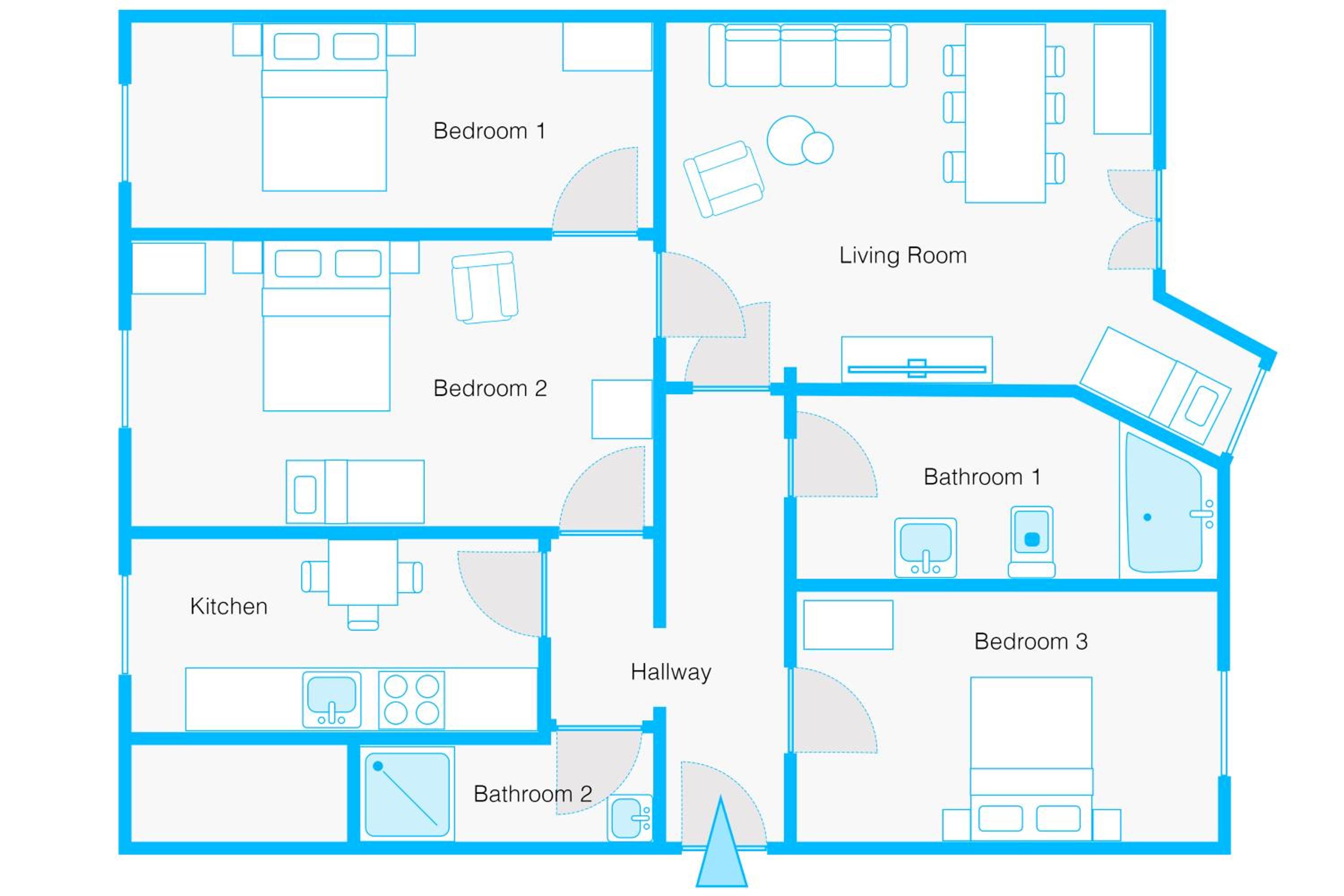 Three-Bedroom Apartment photo 1