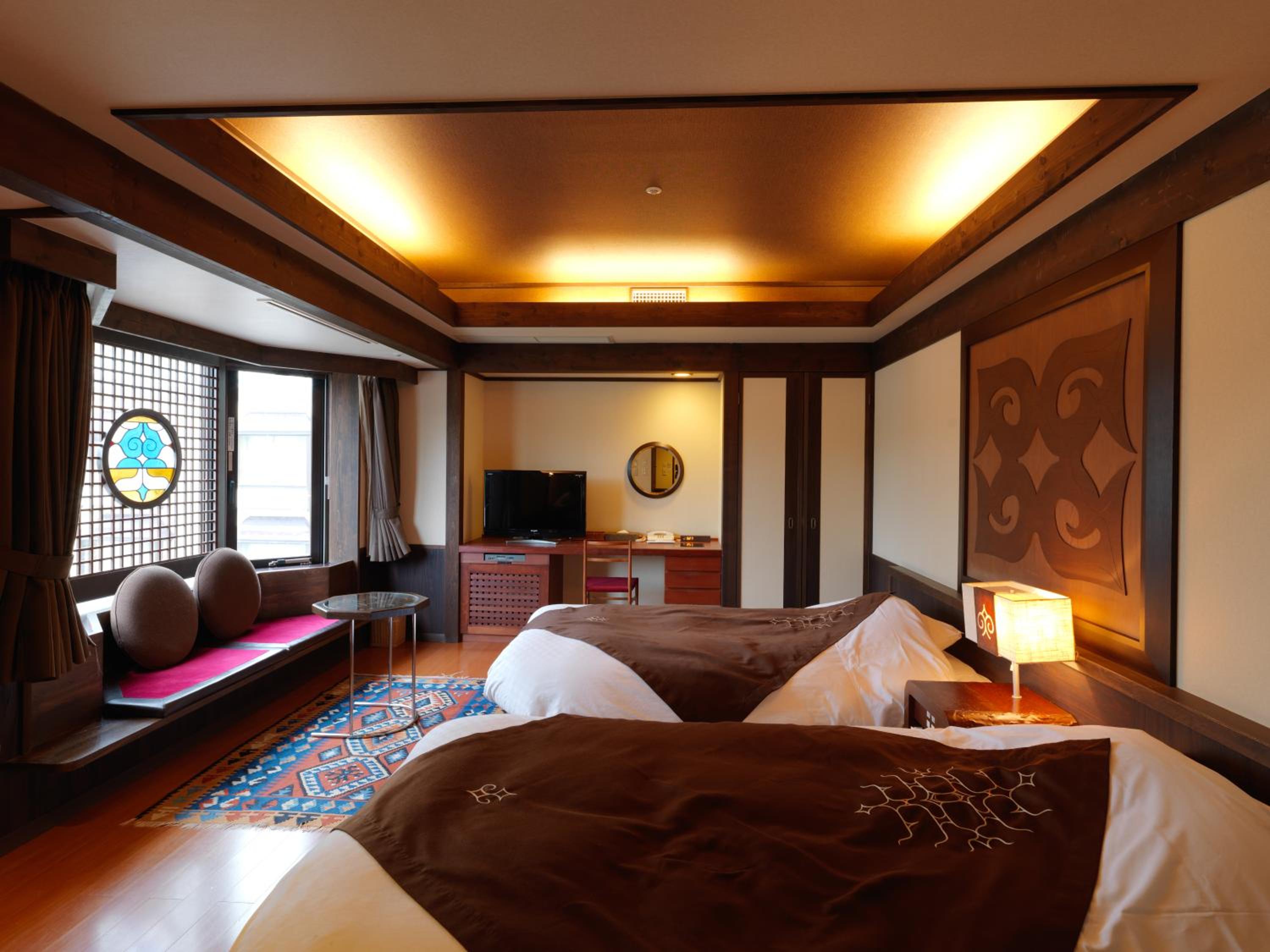Twin Room with Ainu Style - Non-Smoking - Buffet Breakfast + Buffet Dinner Included - Photo 1