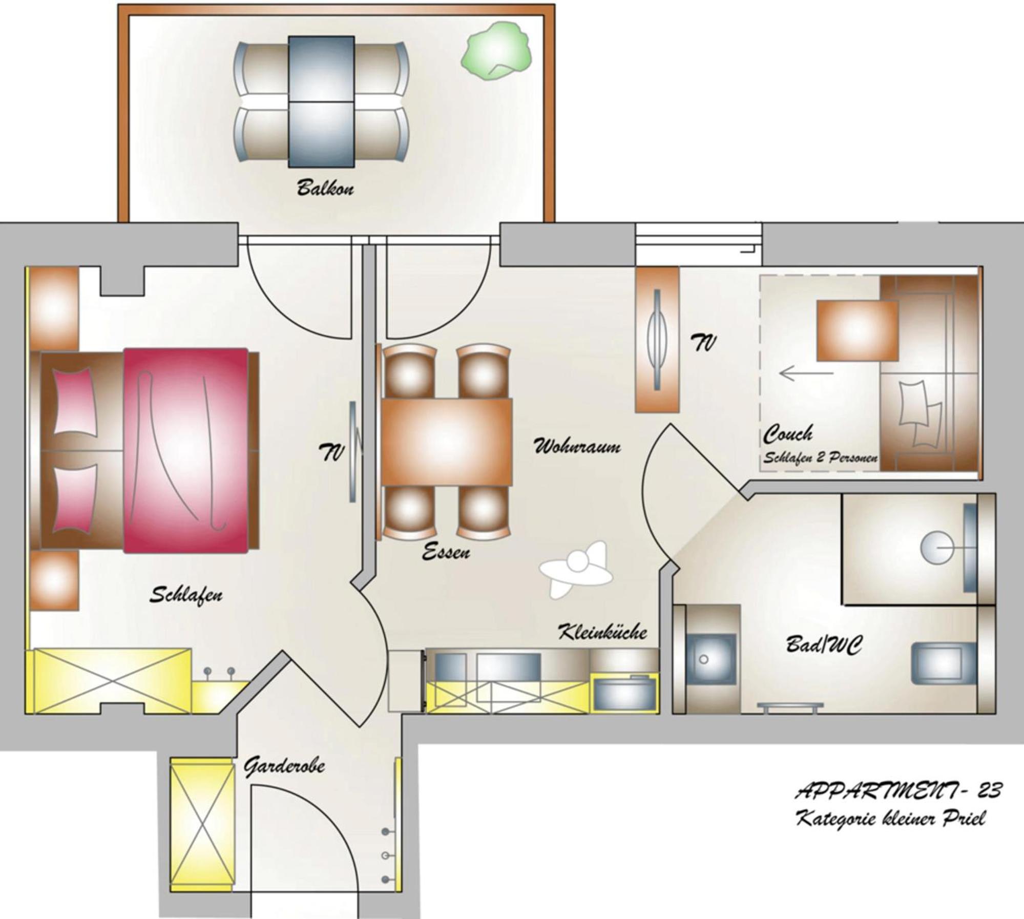 One-Bedroom Apartment with Shower