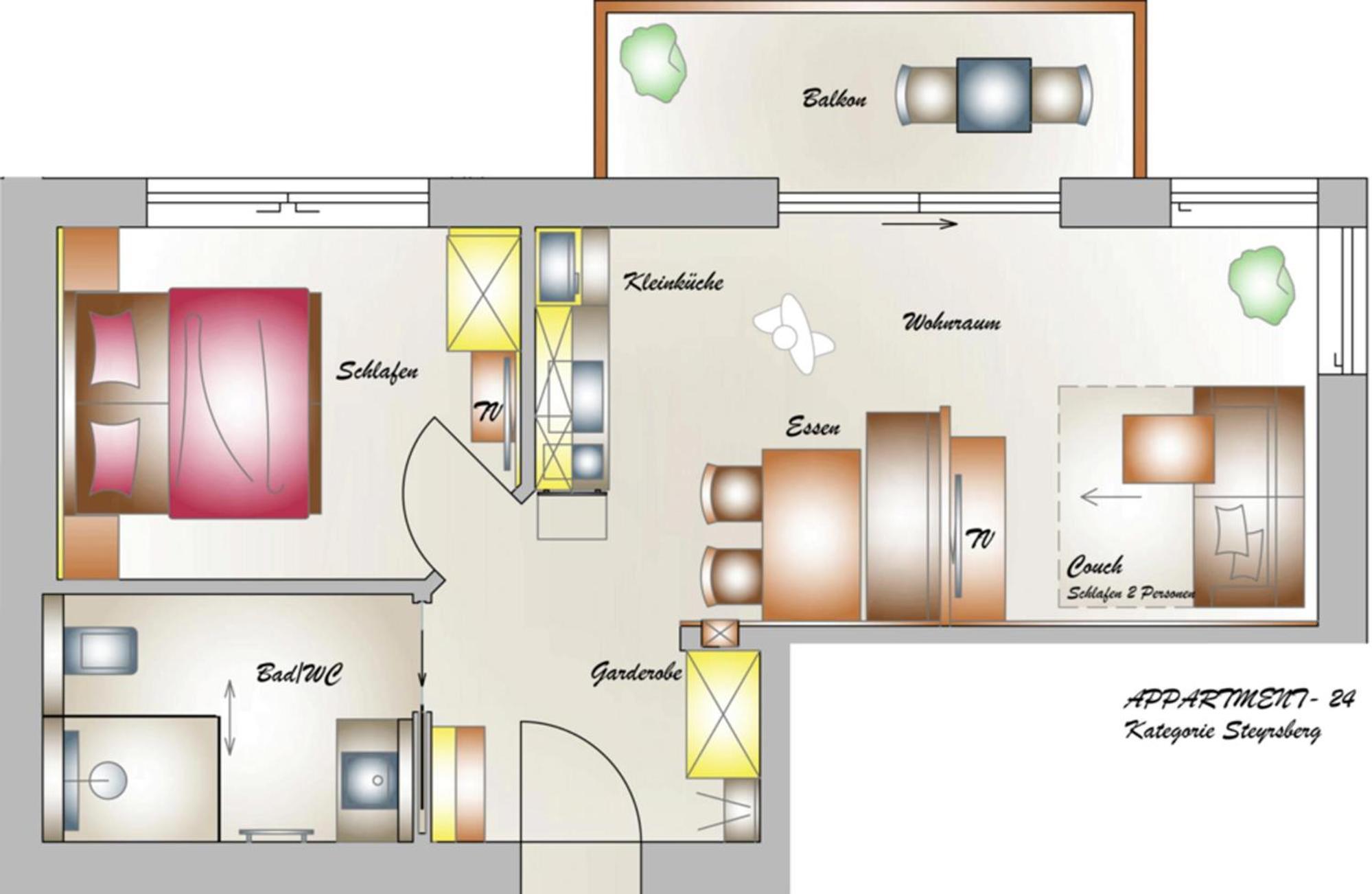 Apartment with Shower