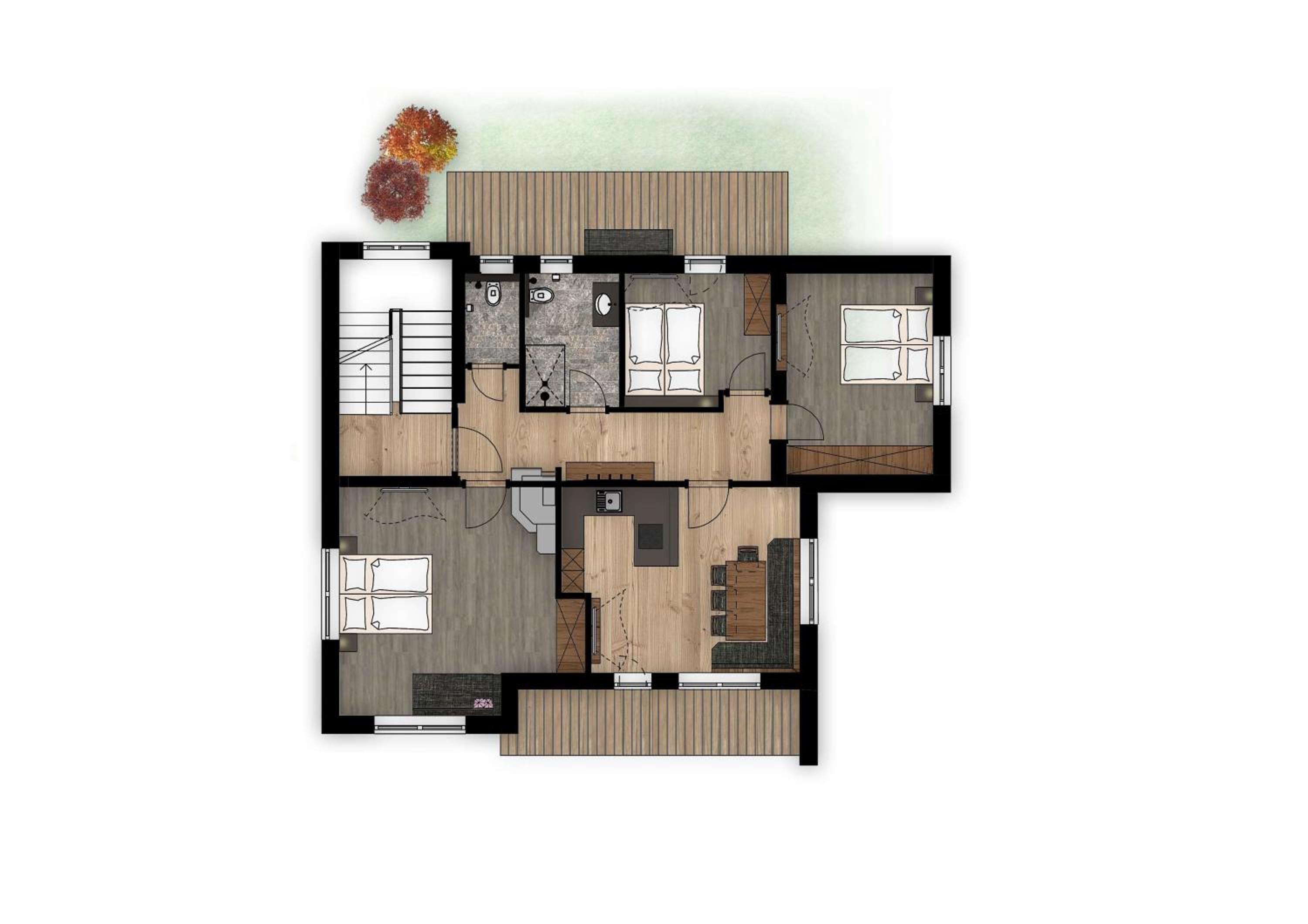 Three-Bedroom Apartment photo 2