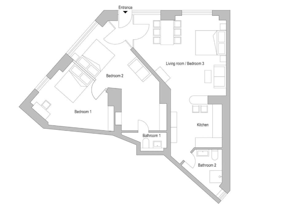 Three-Bedroom Apartment photo 1