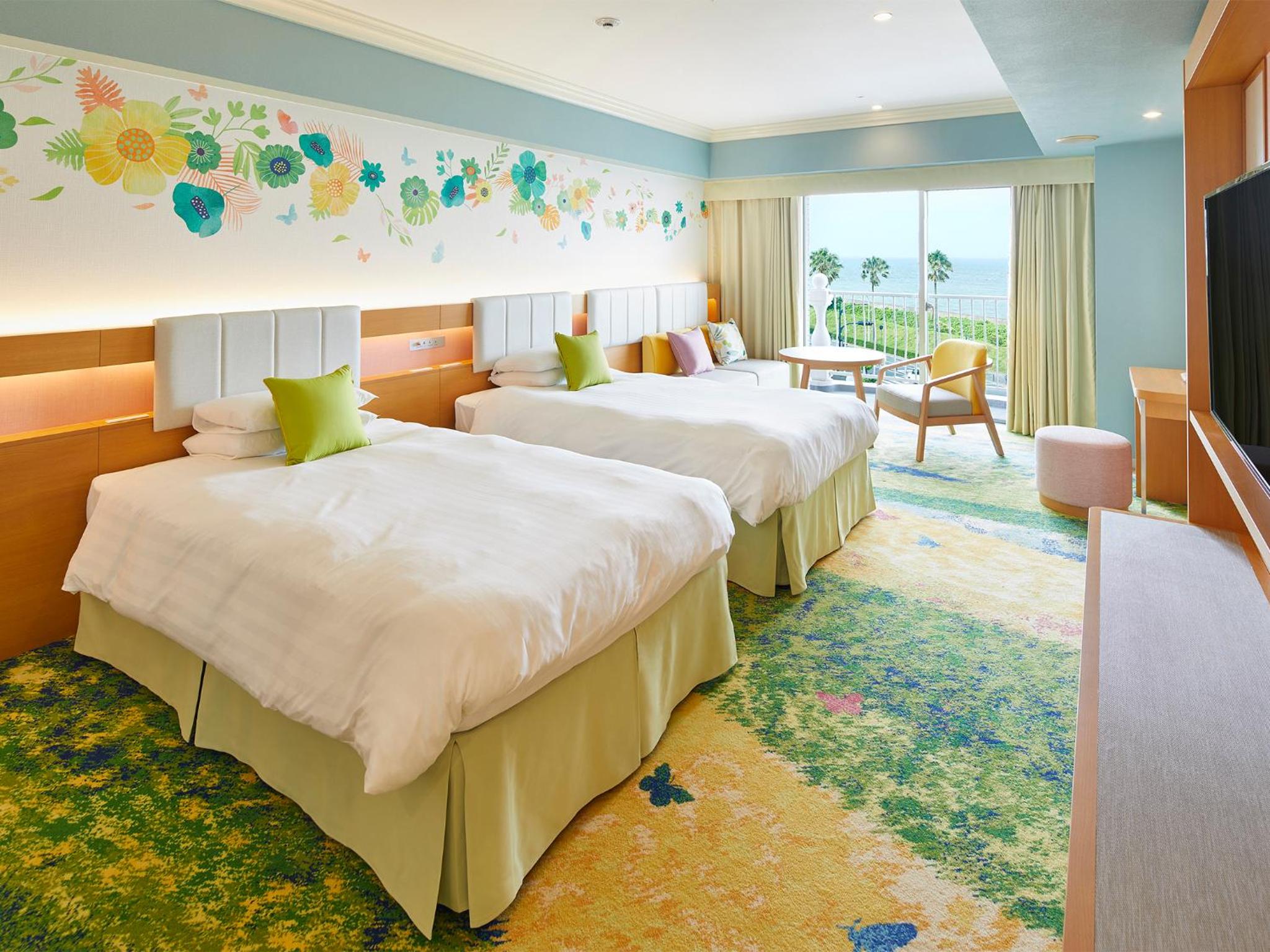 <4-6 Floor> Garden Deluxe Twin Room with Bay View - Non Smoking